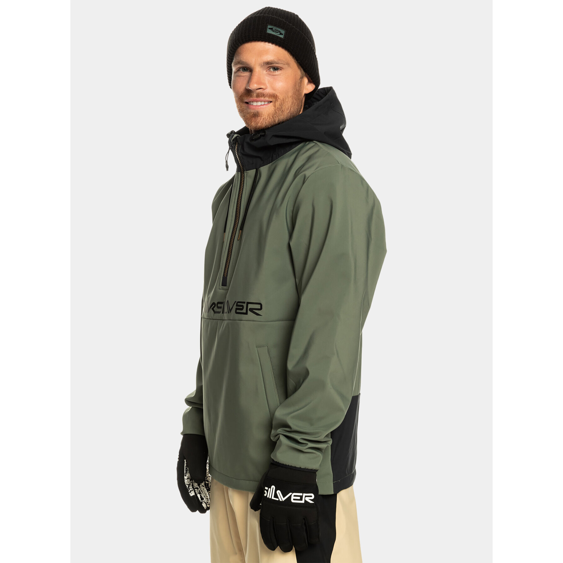 Quiksilver Geacă fără fermoar Live For The Ri EQYFT04835 Verde Regular Fit - Pled.ro