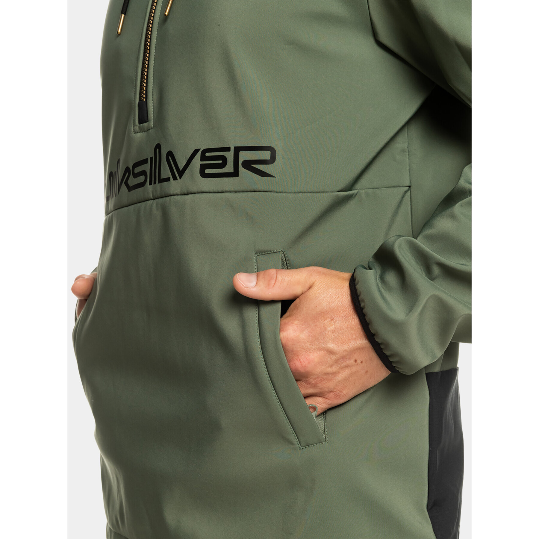 Quiksilver Geacă fără fermoar Live For The Ri EQYFT04835 Verde Regular Fit - Pled.ro