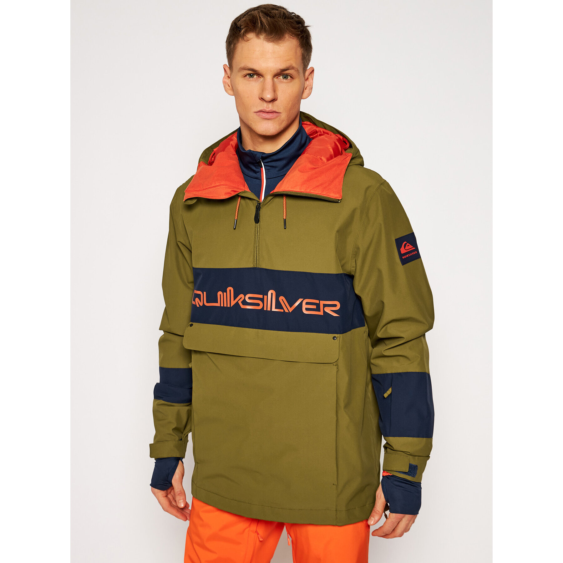 Quiksilver Geacă pentru snowboard Steeze Shell EQYTJ03274 Verde Modern Fit - Pled.ro