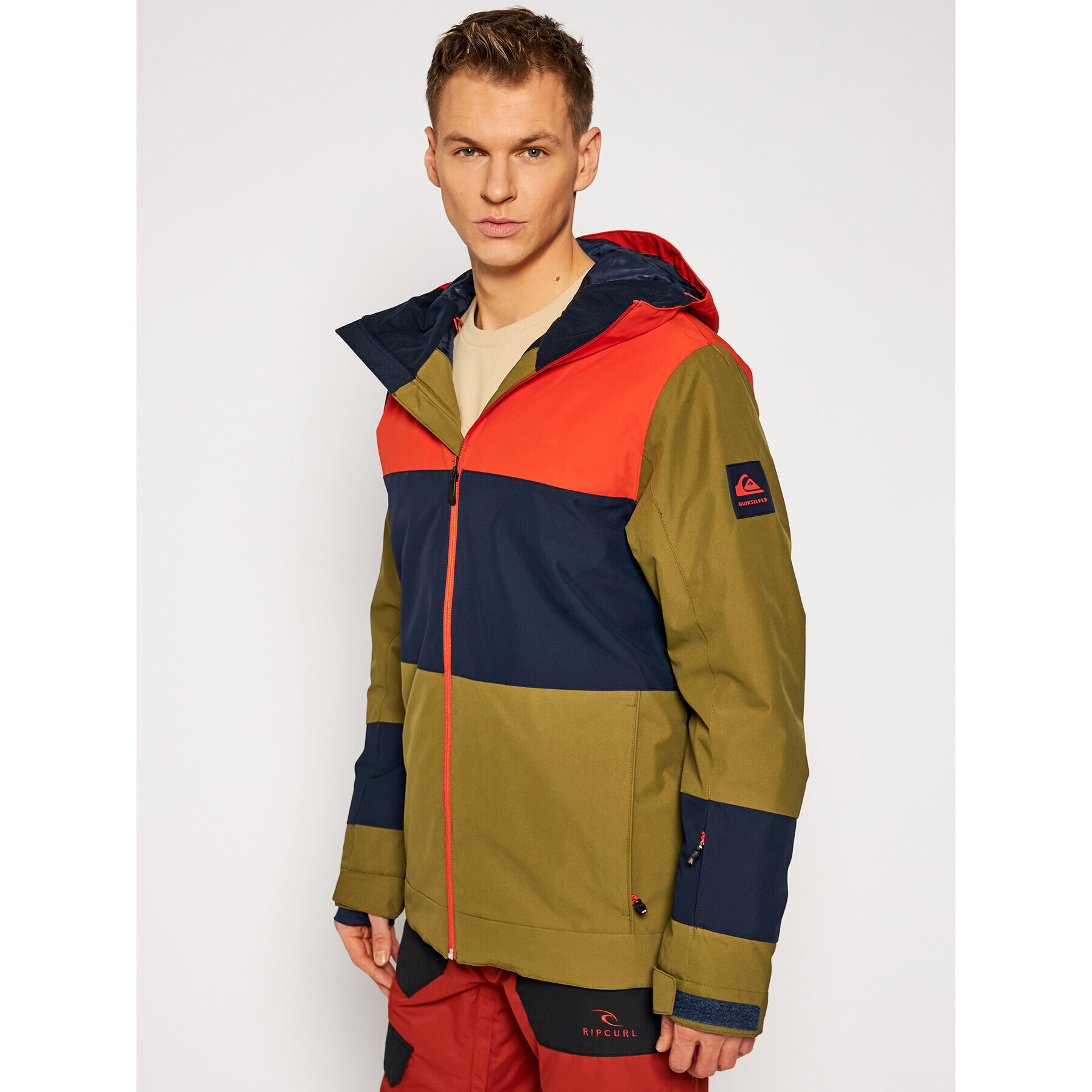 Quiksilver Geacă pentru snowboard Sycamore EQYTJ03286 Verde Modern Fit - Pled.ro