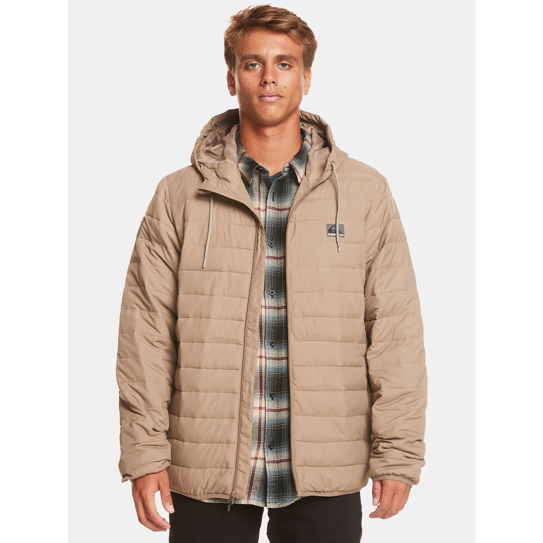 Quiksilver Geacă Scaly Hood Jckt EQYJK04008 Bej Regular Fit - Pled.ro