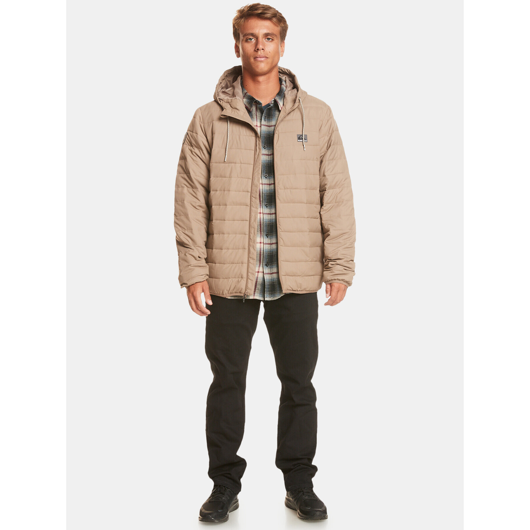 Quiksilver Geacă Scaly Hood Jckt EQYJK04008 Bej Regular Fit - Pled.ro