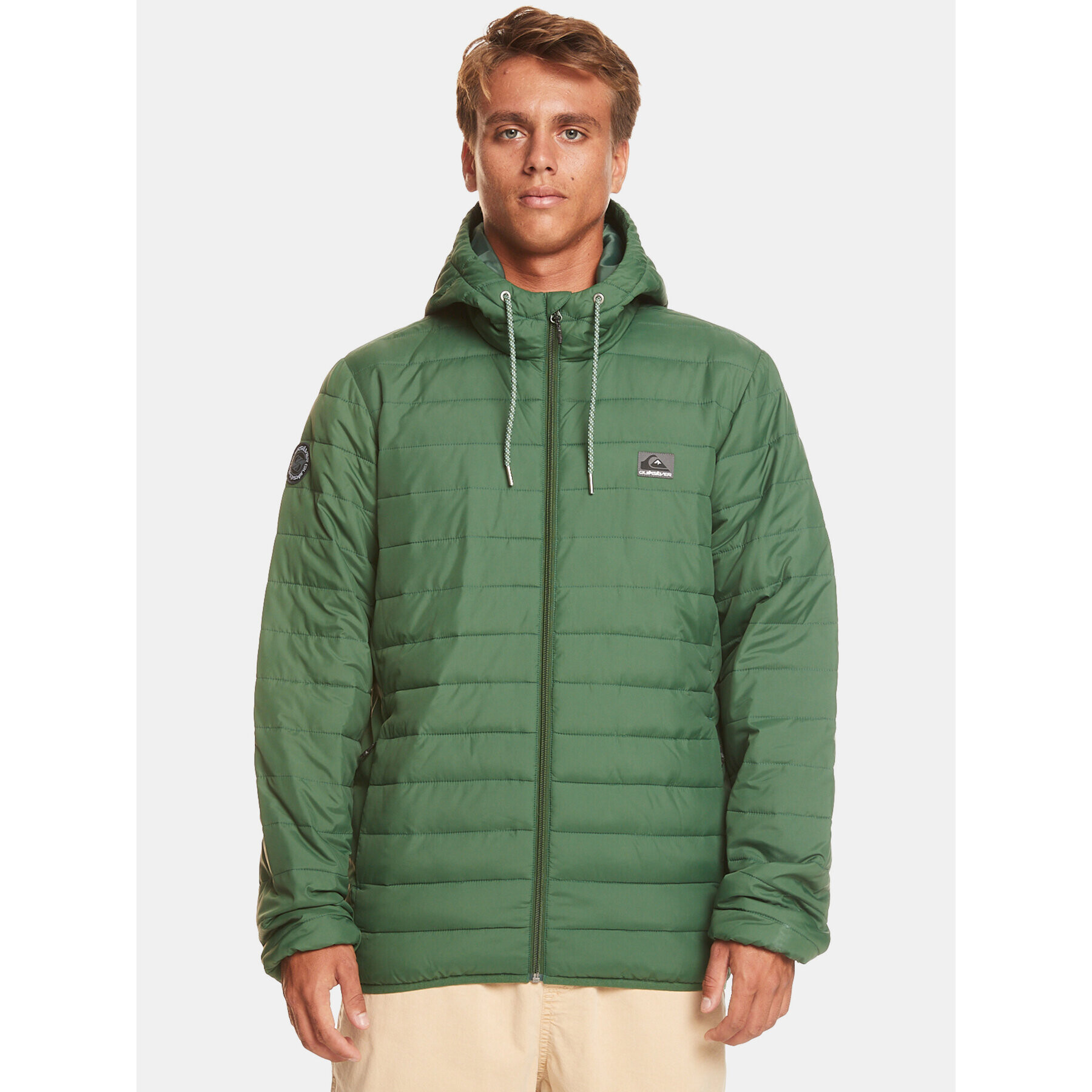 Quiksilver Geacă Scaly Hood Jckt EQYJK04008 Verde Regular Fit - Pled.ro