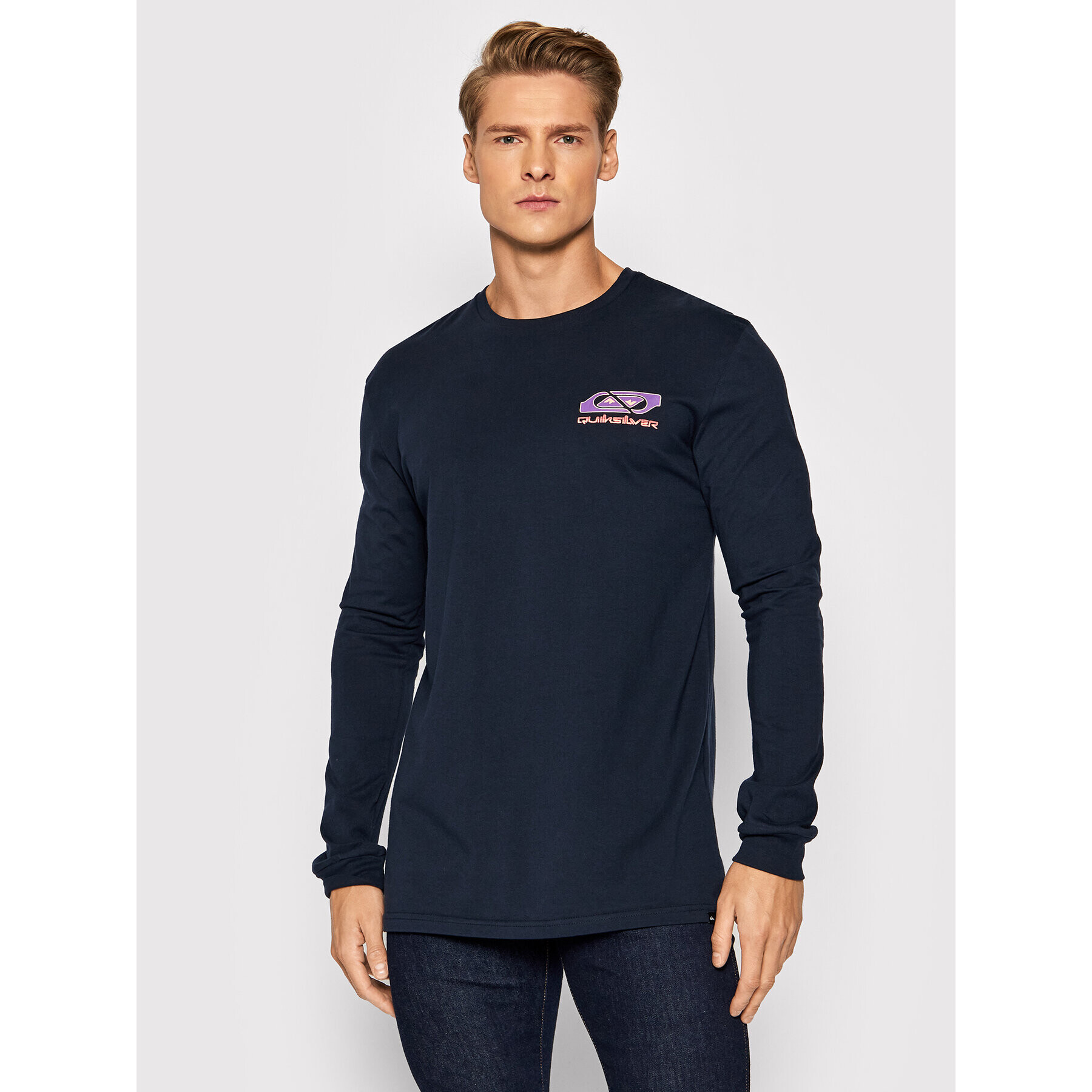 Quiksilver Longsleeve Return To The Moon EQYZT06552 Bleumarin Regular Fit - Pled.ro