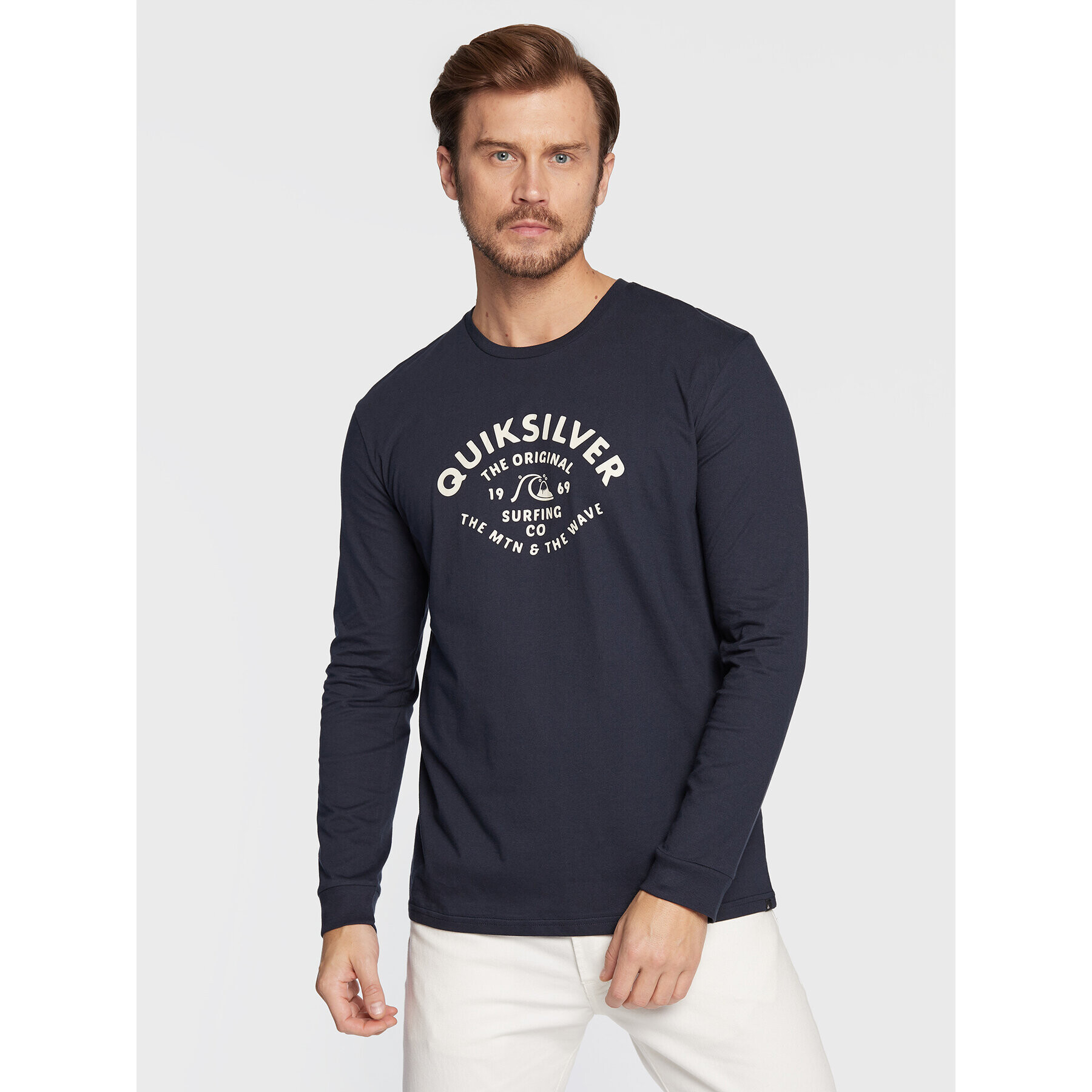 Quiksilver Longsleeve Script Talk EQYZT07055 Bleumarin Classic Fit - Pled.ro