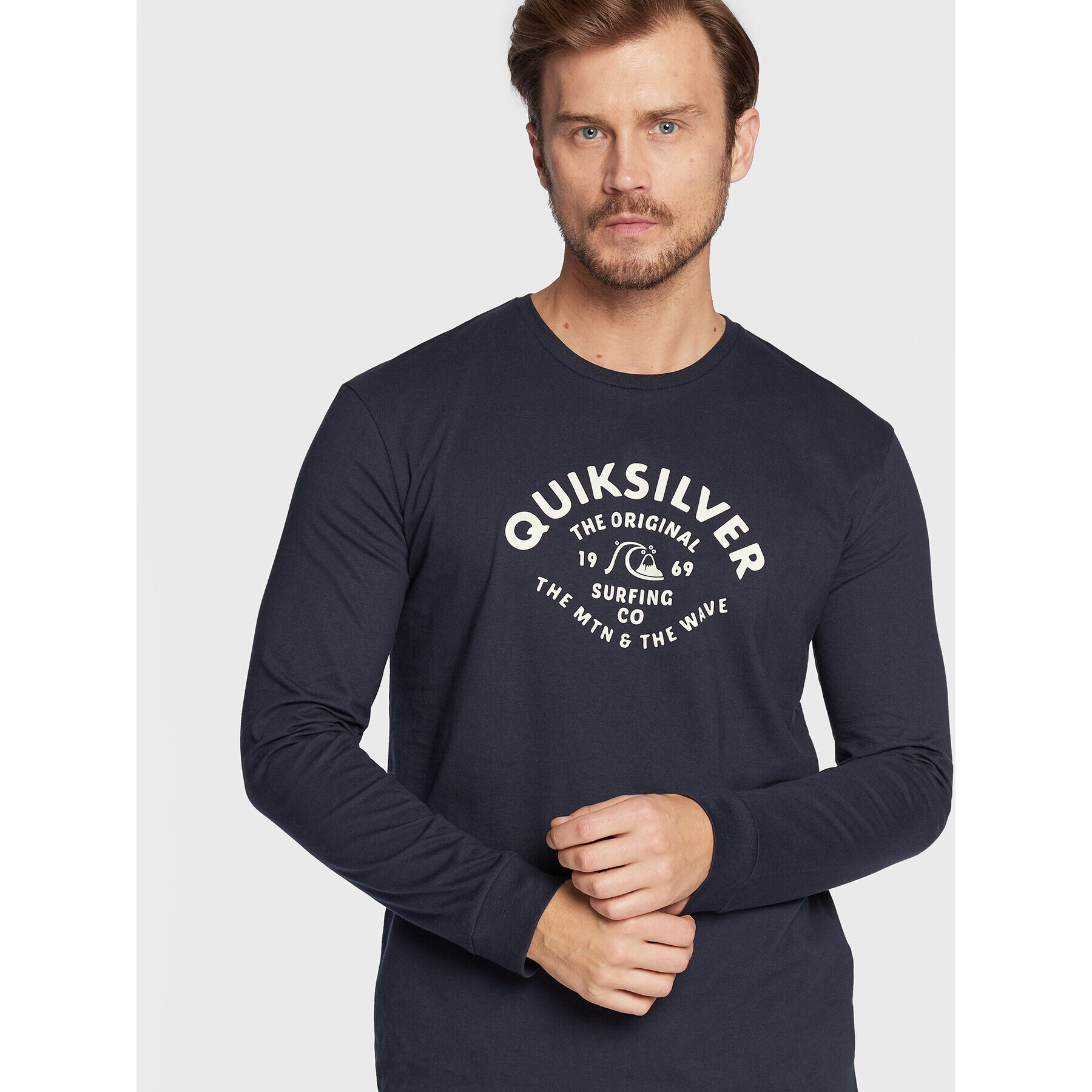 Quiksilver Longsleeve Script Talk EQYZT07055 Bleumarin Classic Fit - Pled.ro