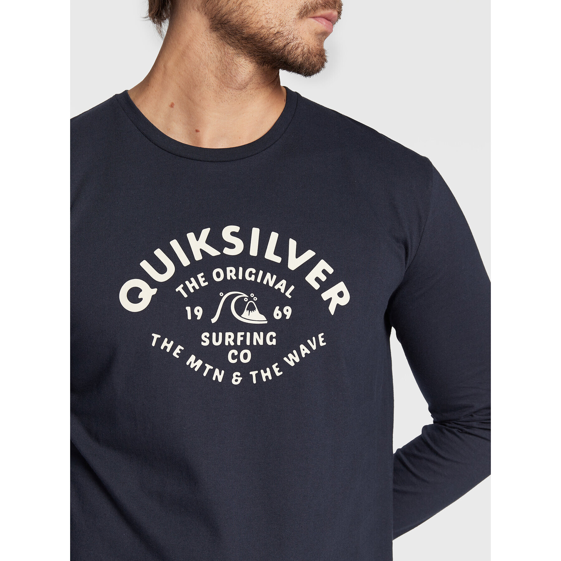 Quiksilver Longsleeve Script Talk EQYZT07055 Bleumarin Classic Fit - Pled.ro