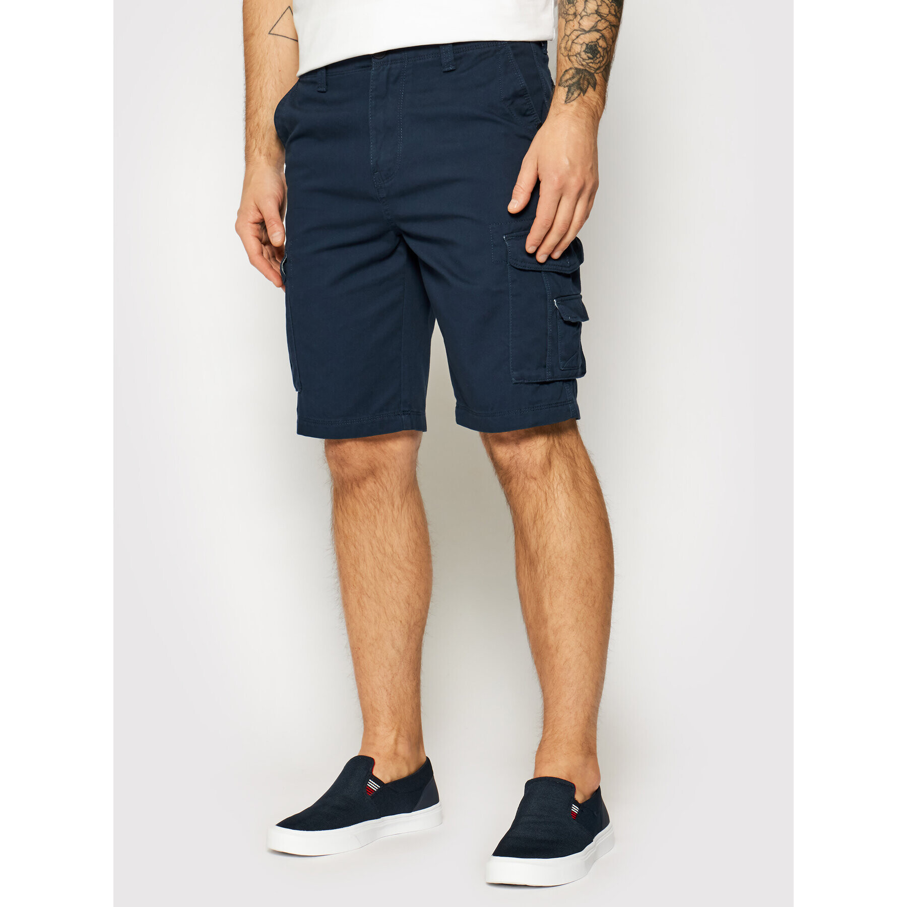 Quiksilver Pantalon scurți din material Crucial Battle EQYWS03456 Bleumarin Tapered Fit - Pled.ro