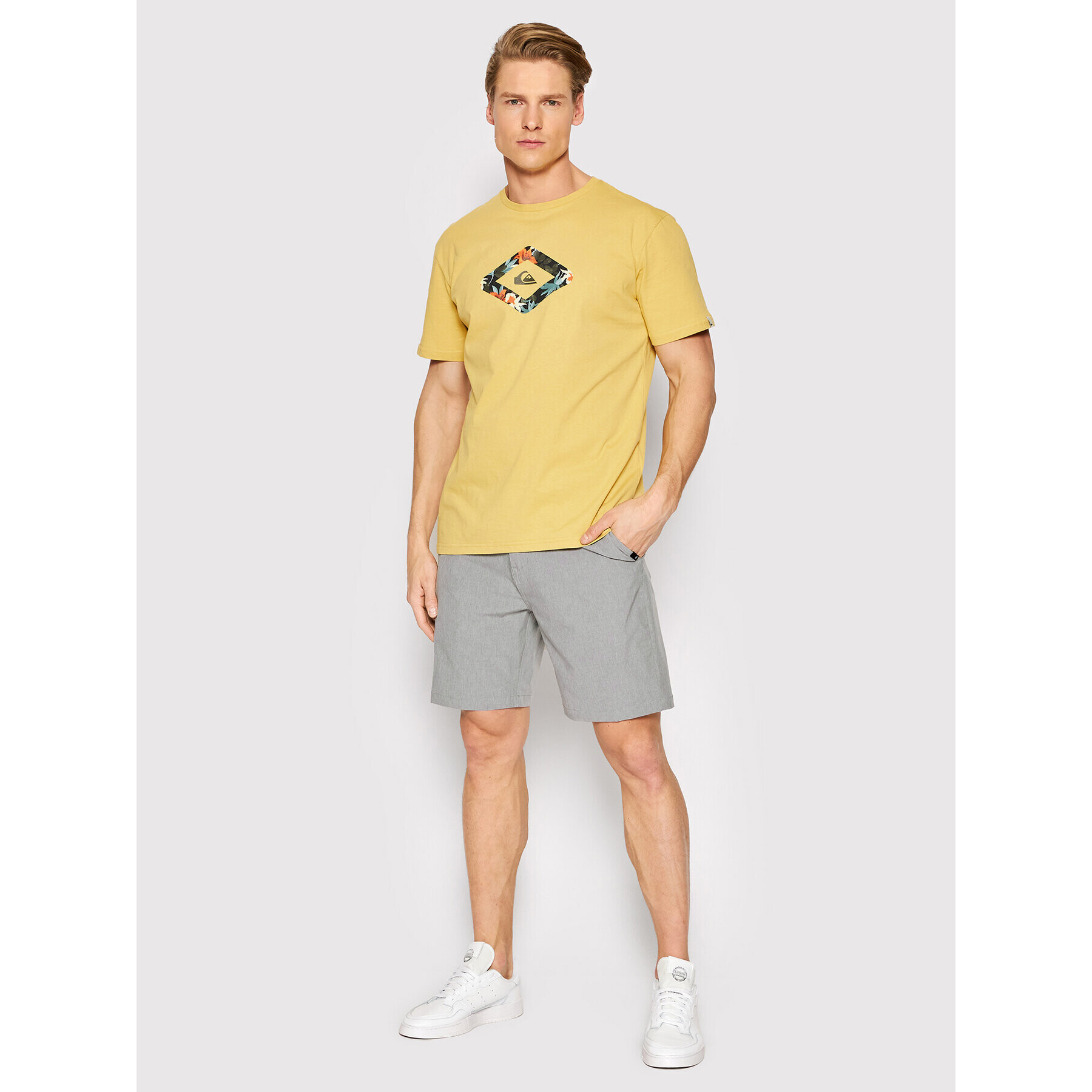 Quiksilver Pantalon scurți din material Union Heather 19" EQYWS03795 Gri Regular Fit - Pled.ro