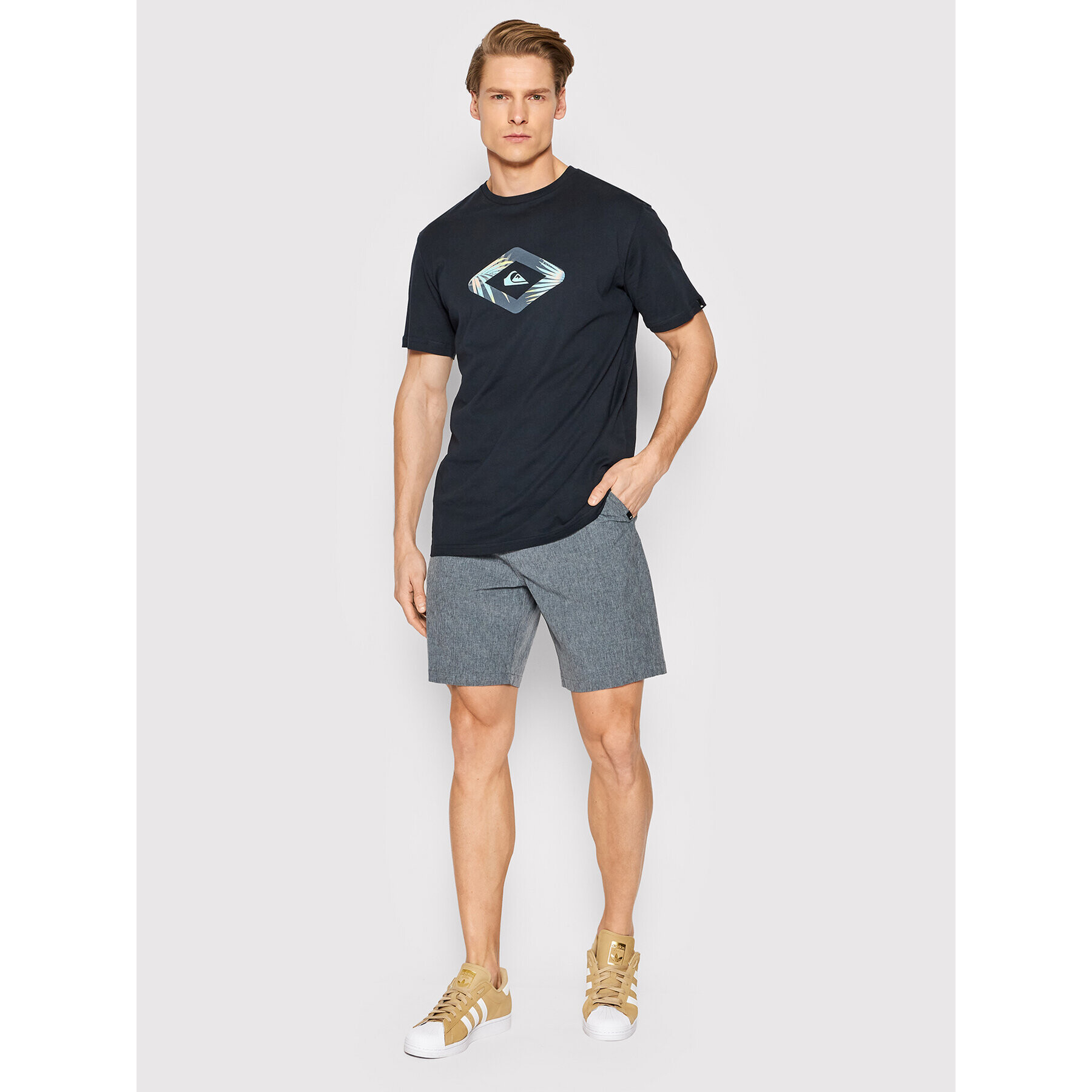 Quiksilver Pantalon scurți din material Union Heather 19" EQYWS03795 Gri Regular Fit - Pled.ro