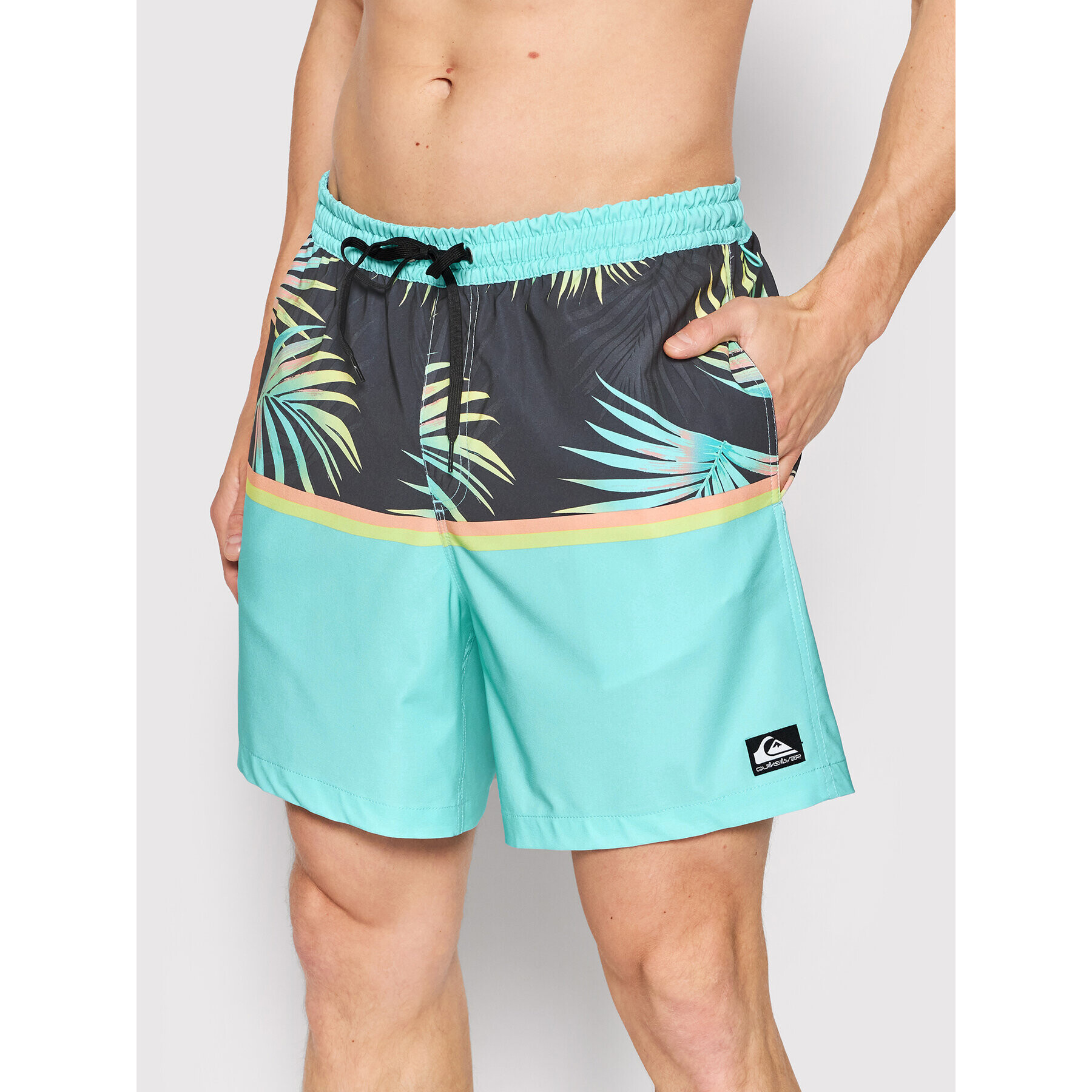 Quiksilver Pantaloni scurți pentru înot Ocean Division EQYJV03891 Albastru Regular Fit - Pled.ro