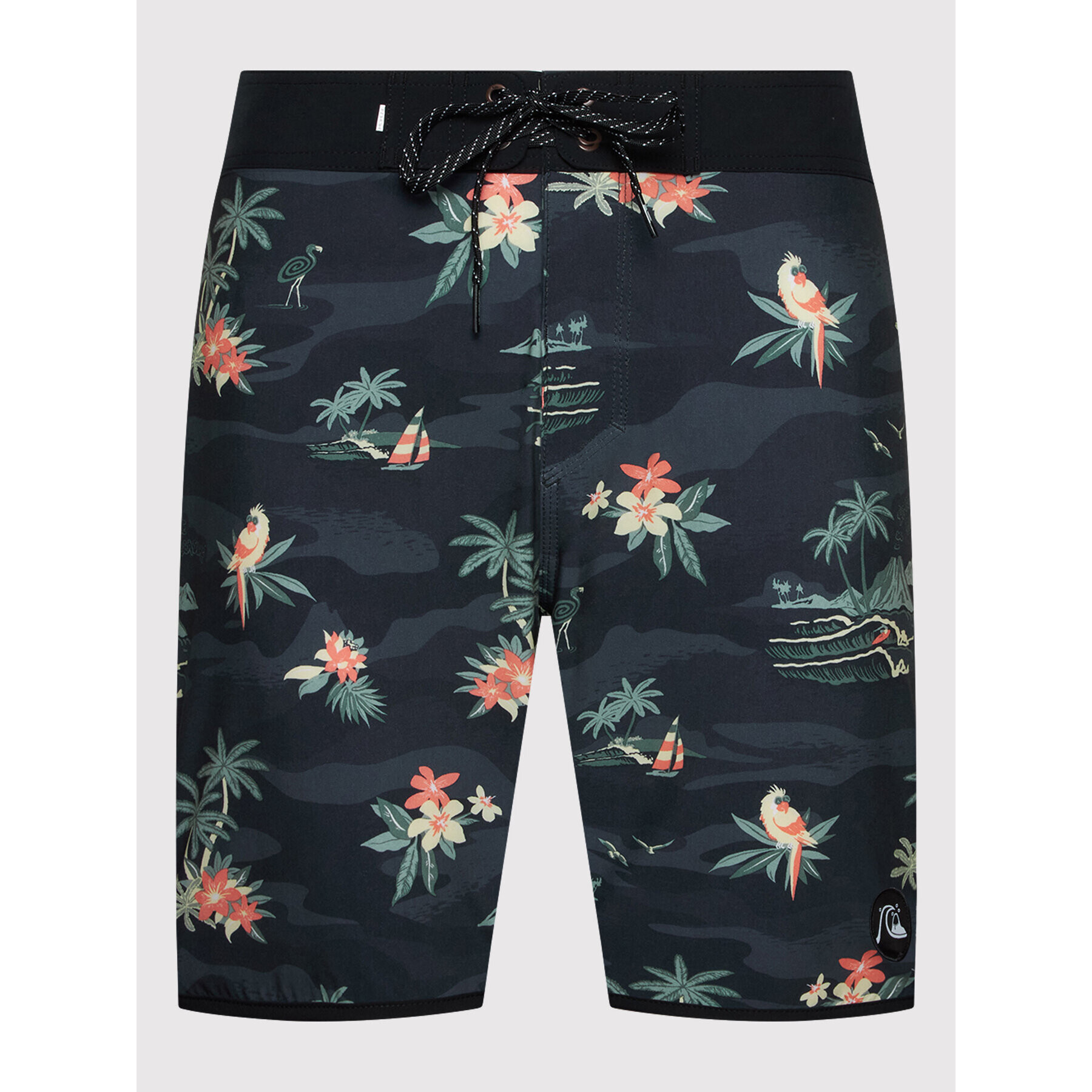 Quiksilver Pantaloni scurți pentru înot Surfsilk Scallop 19" EQYBS04654 Bleumarin Regular Fit - Pled.ro