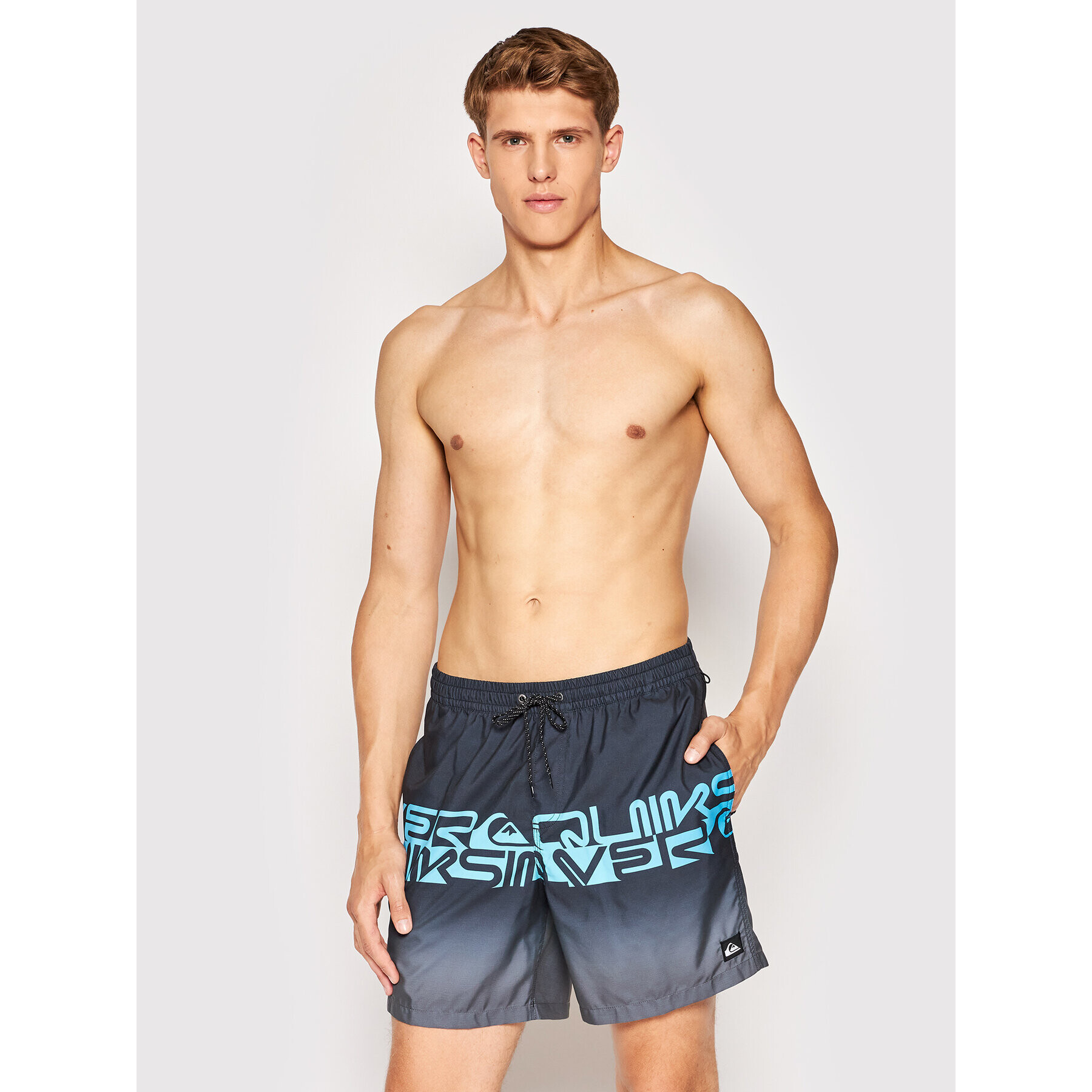 Quiksilver Pantaloni scurți pentru înot Word Block EQYJV03859 Negru Regular Fit - Pled.ro