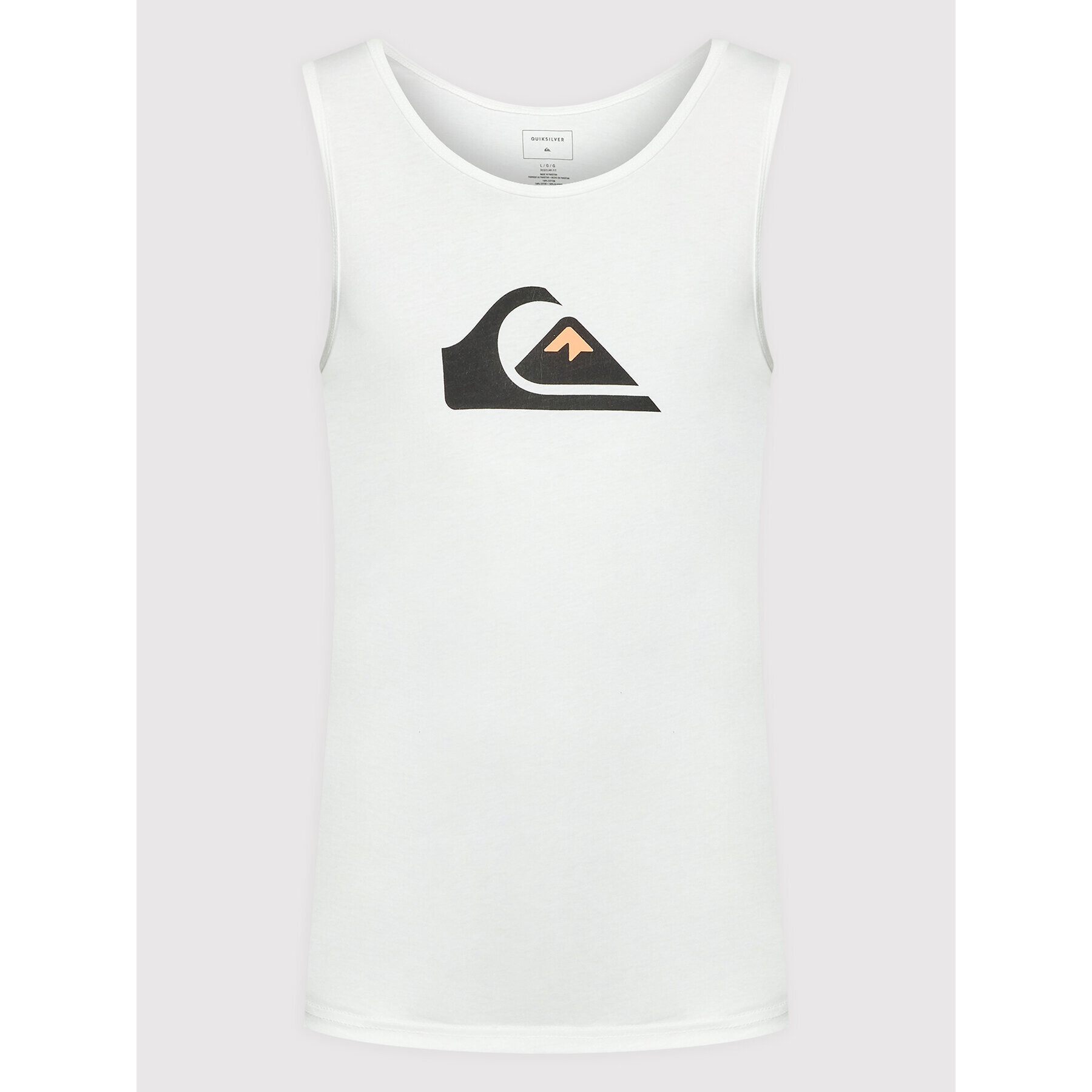 Quiksilver Tank top Comp Logo EQYZT06675 Alb Regular Fit - Pled.ro