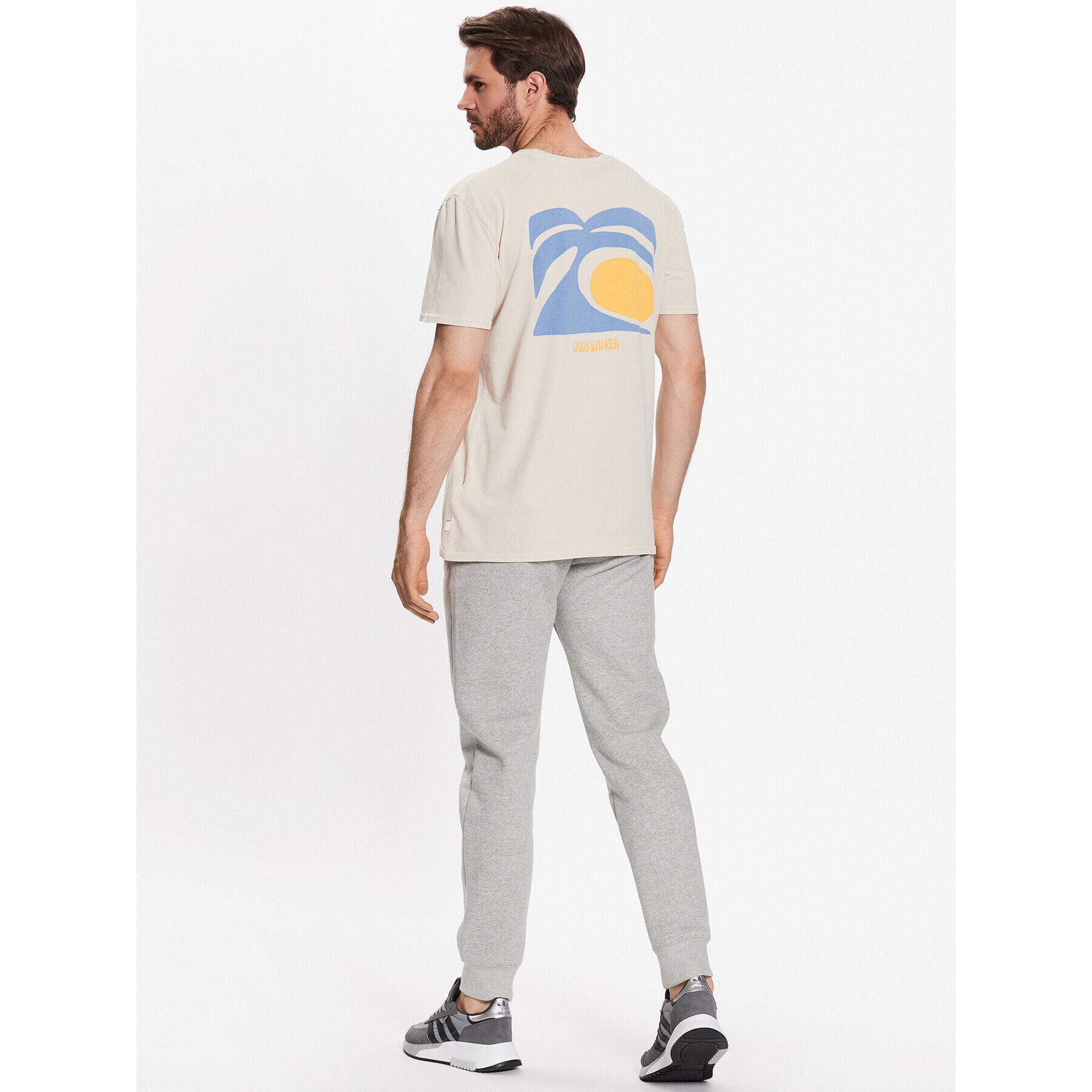 Quiksilver Tricou Arts In Palm EQYZT07249 Bej Regular Fit - Pled.ro