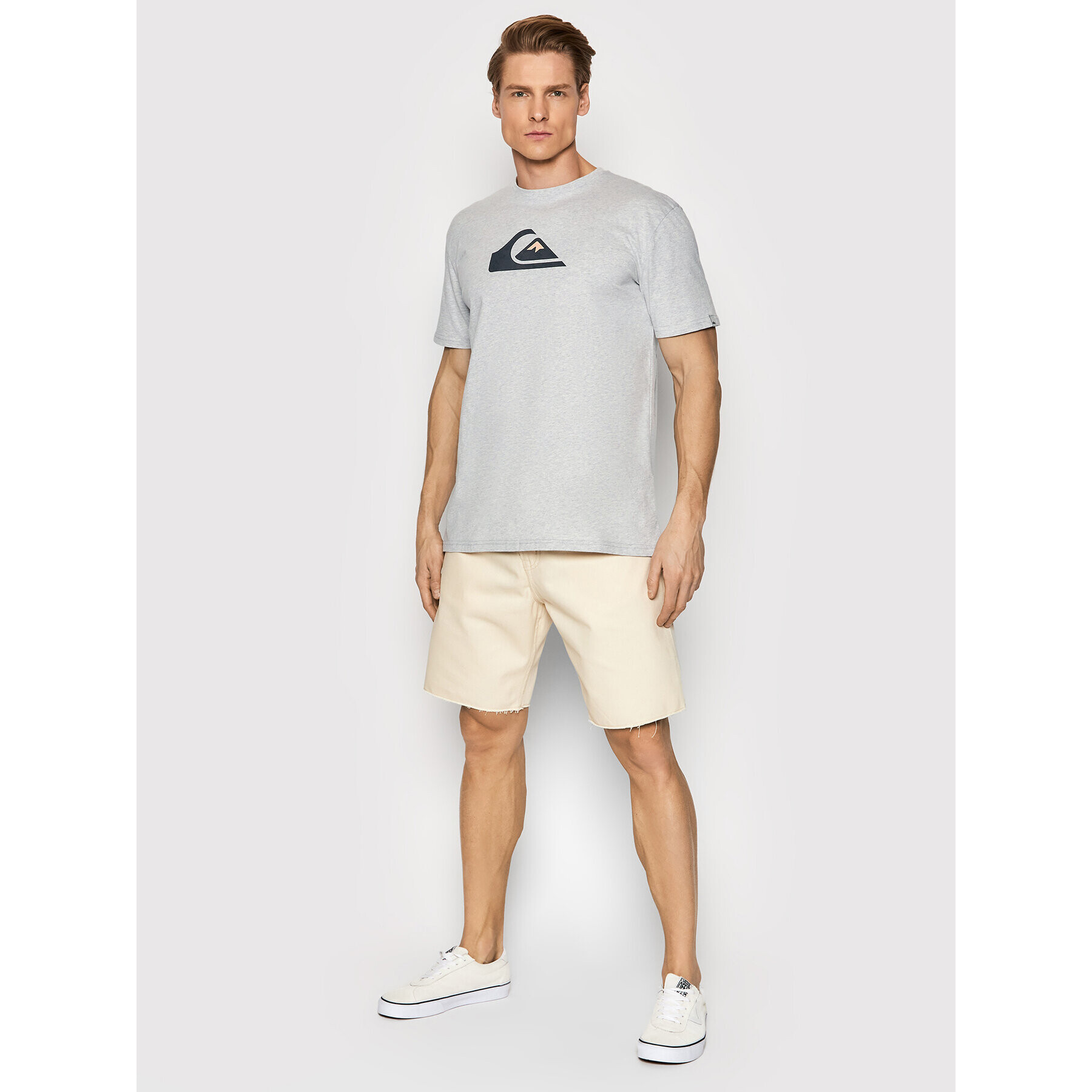 Quiksilver Tricou Comp EQYZT06534 Gri Regular Fit - Pled.ro