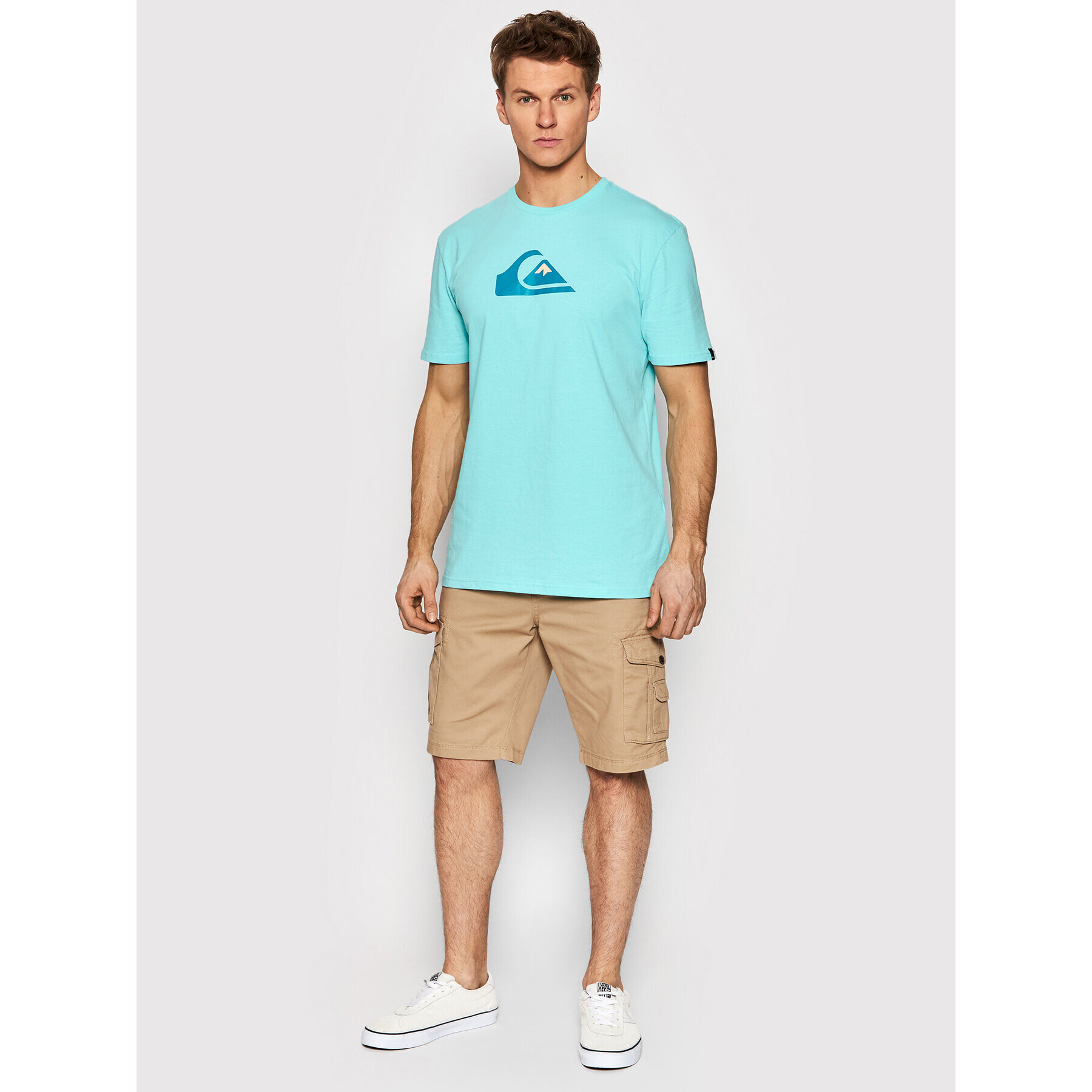 Quiksilver Tricou Comp Logo EQYZT06534 Albastru Regular Fit - Pled.ro