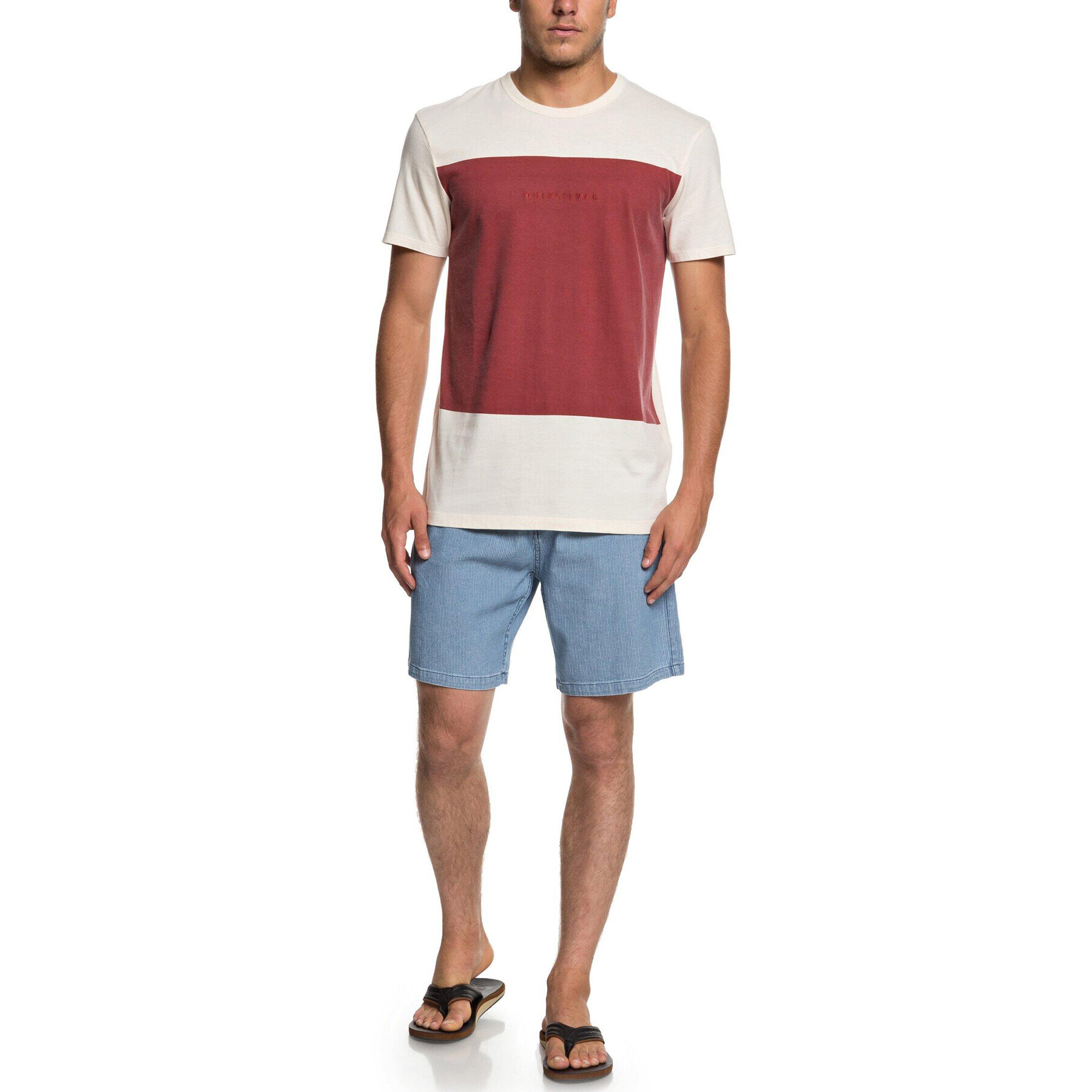 Quiksilver Tricou EQYKT03840 Roșu Modern Fit - Pled.ro