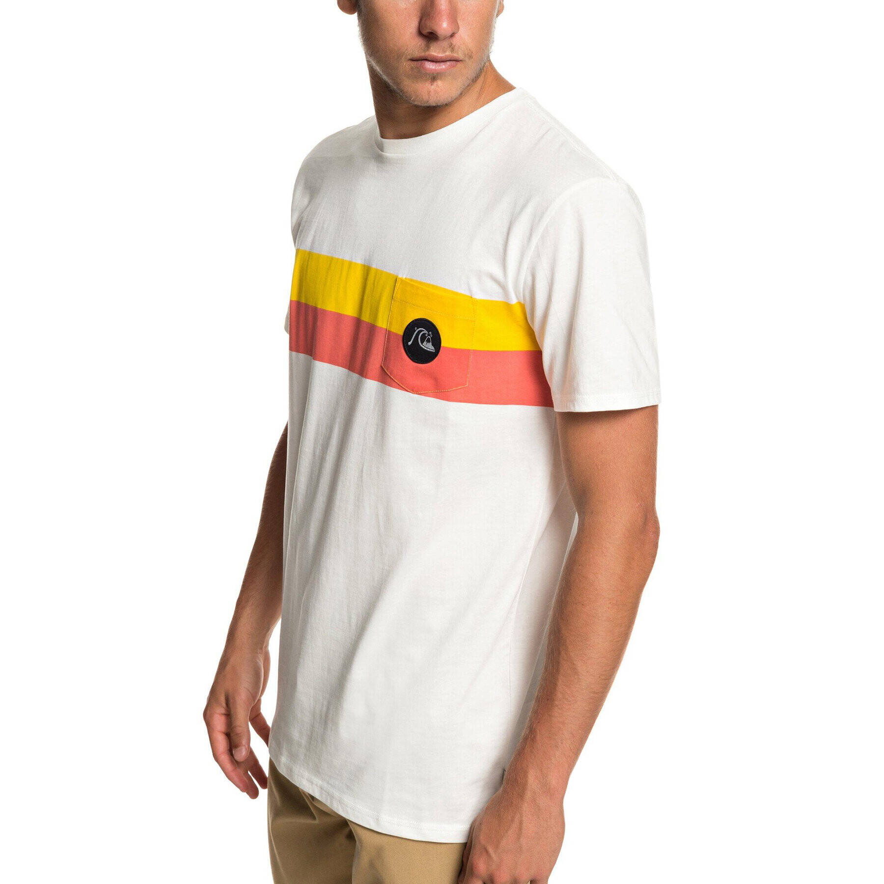 Quiksilver Tricou EQYZT05220 Alb Regular Fit - Pled.ro