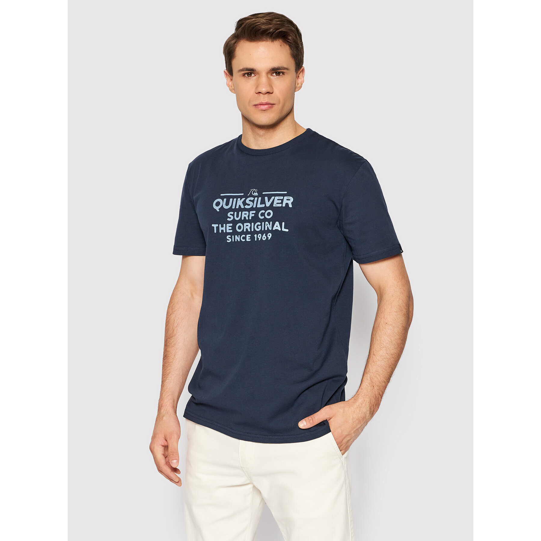 Quiksilver Tricou EQYZT06659 Bleumarin Regular Fit - Pled.ro