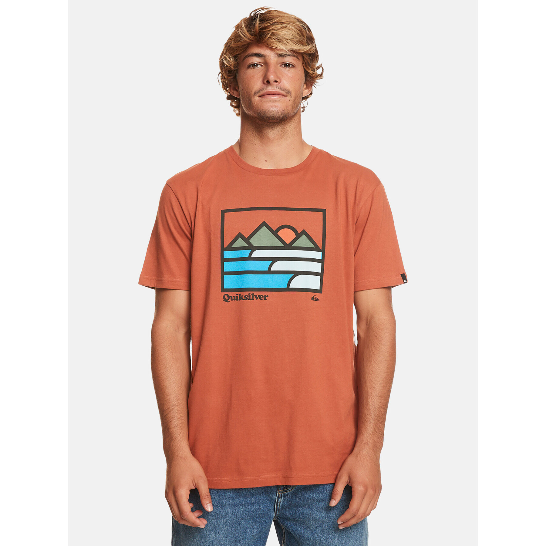 Quiksilver Tricou Landscapelines Tees EQYZT07450 Portocaliu Regular Fit - Pled.ro