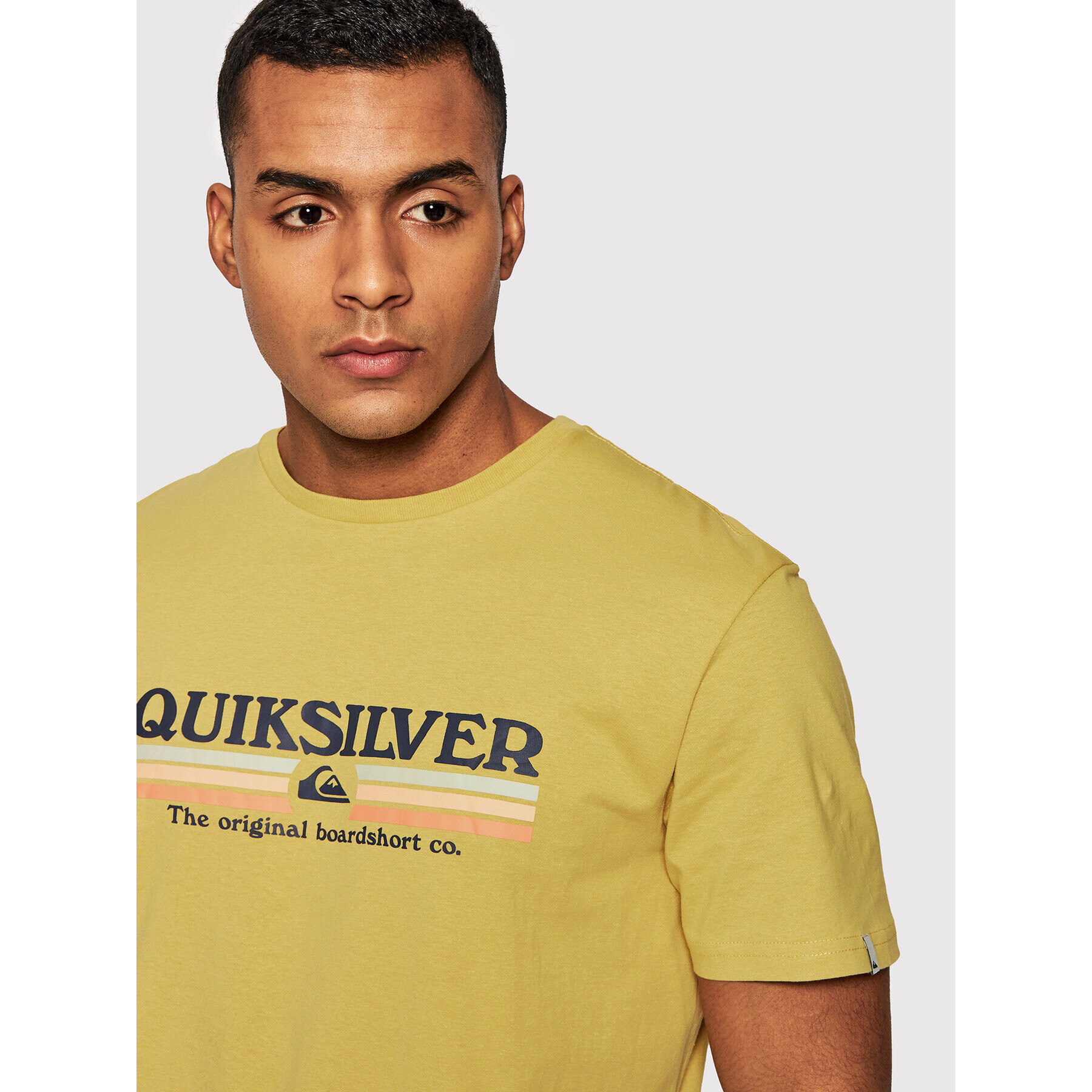 Quiksilver Tricou Lined Up EQYZT06657 Galben Regular Fit - Pled.ro