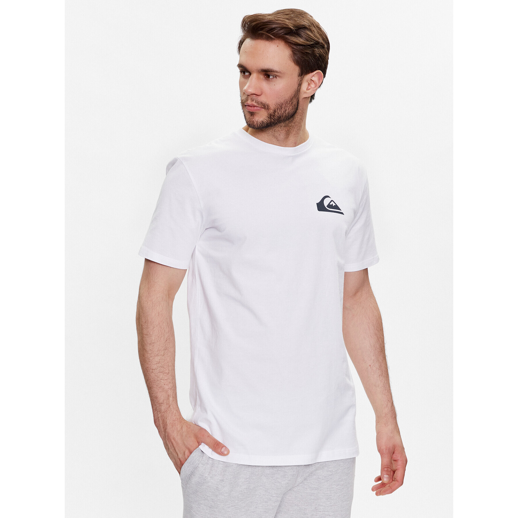 Quiksilver Tricou Mini Logo EQYZT07215 Alb Regular Fit - Pled.ro