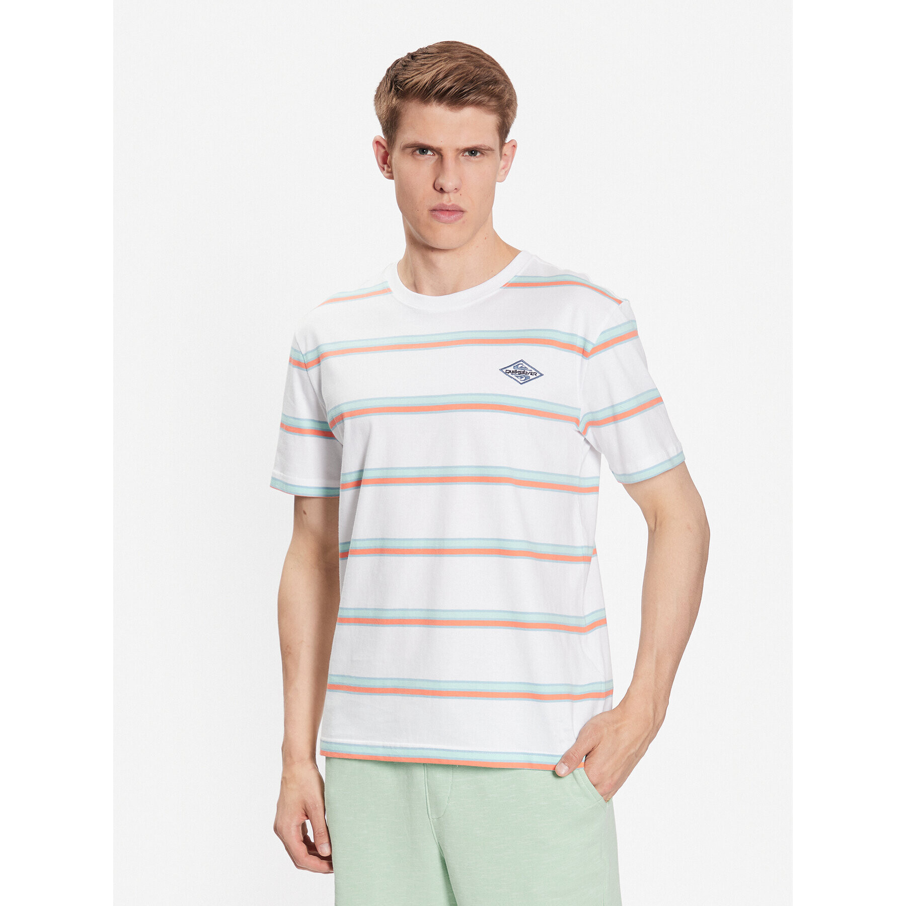 Quiksilver Tricou Mystery Point EQYKT04262 Bej Regular Fit - Pled.ro