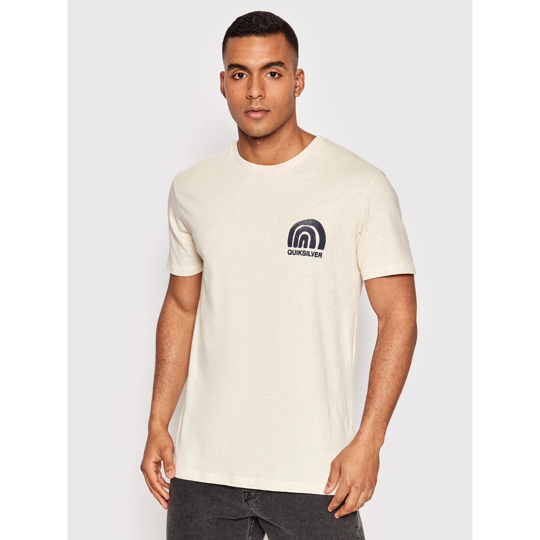 Quiksilver Tricou Quiks Groove EQYZT06696 Bej Regular Fit - Pled.ro