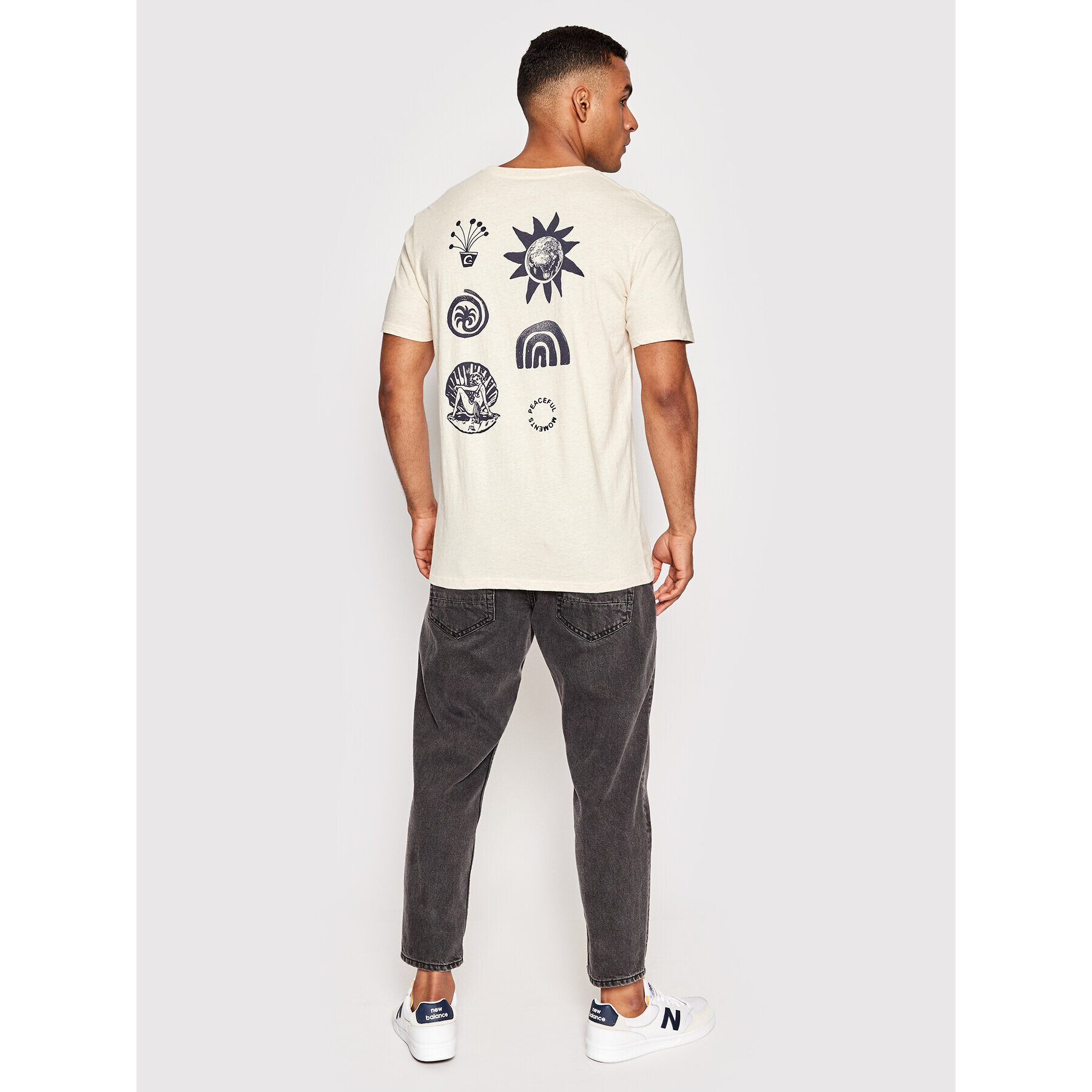 Quiksilver Tricou Quiks Groove EQYZT06696 Bej Regular Fit - Pled.ro