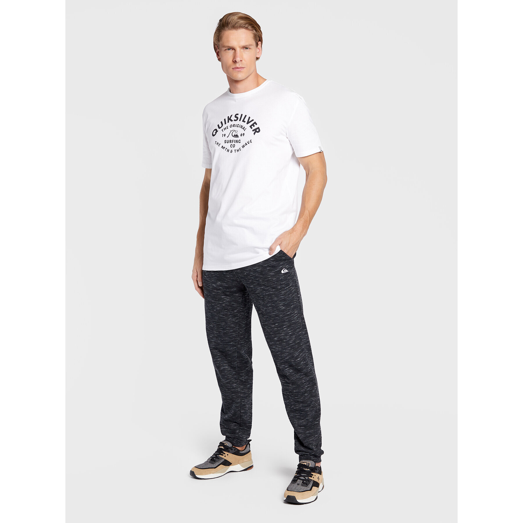 Quiksilver Tricou Script Talk Front EQYZT07042 Alb Classic Fit - Pled.ro