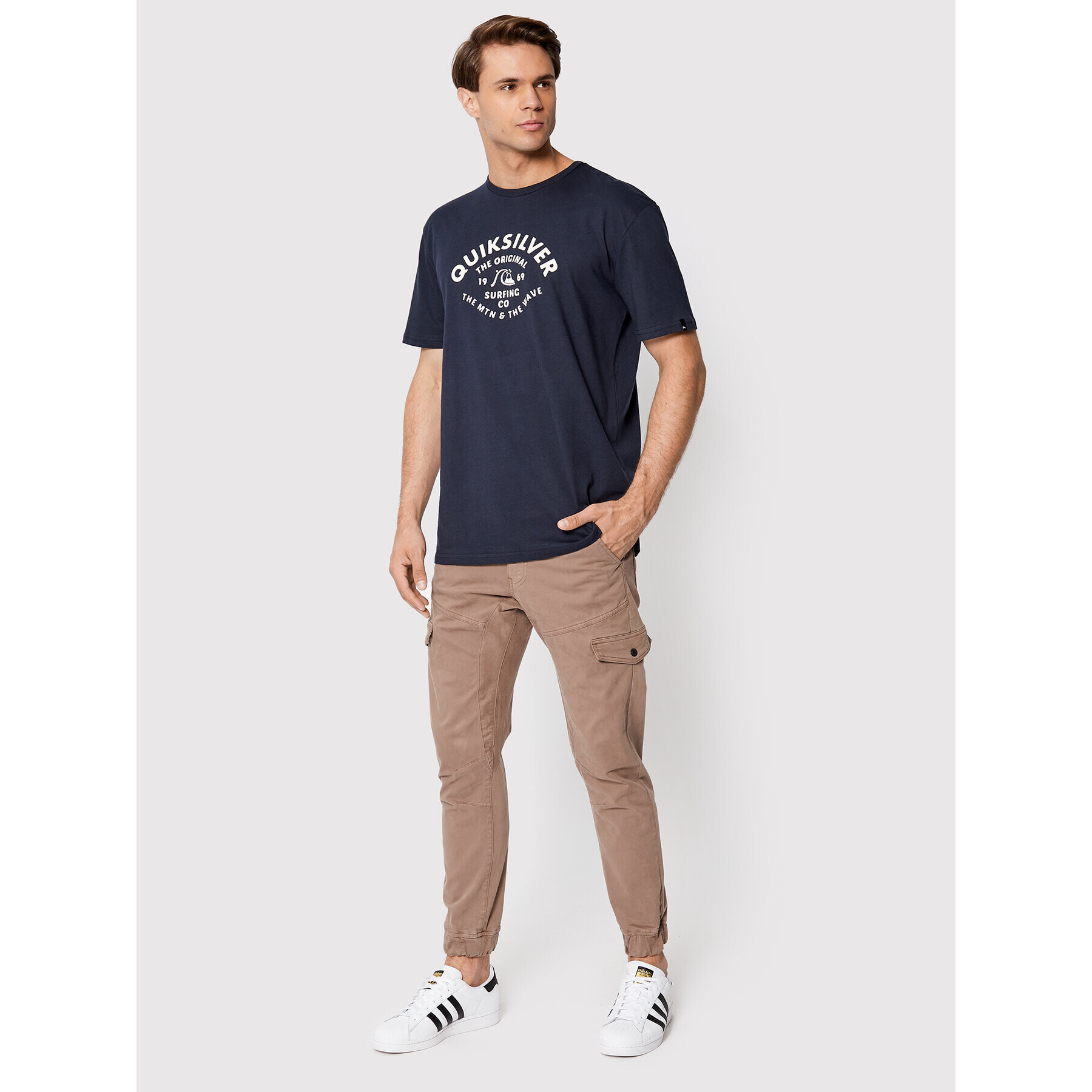 Quiksilver Tricou Script Talk Front EQYZT07042 Bleumarin Regular Fit - Pled.ro