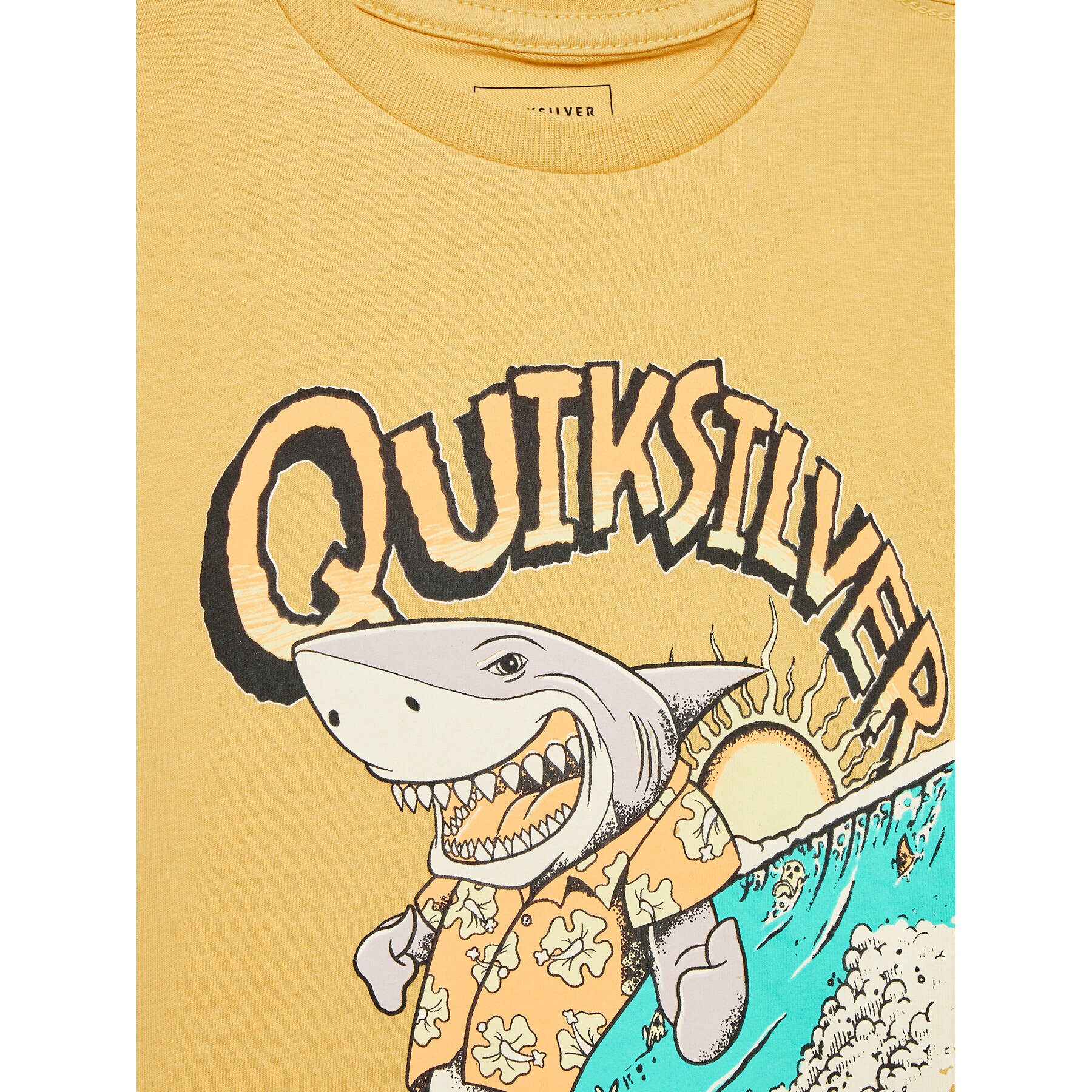 Quiksilver Tricou Shark Smile EQKZT03482 Galben Regular Fit - Pled.ro