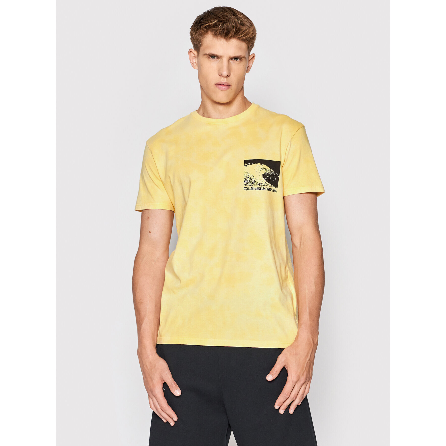 Quiksilver Tricou Smiley Wave EQYZT06703 Galben Regular Fit - Pled.ro