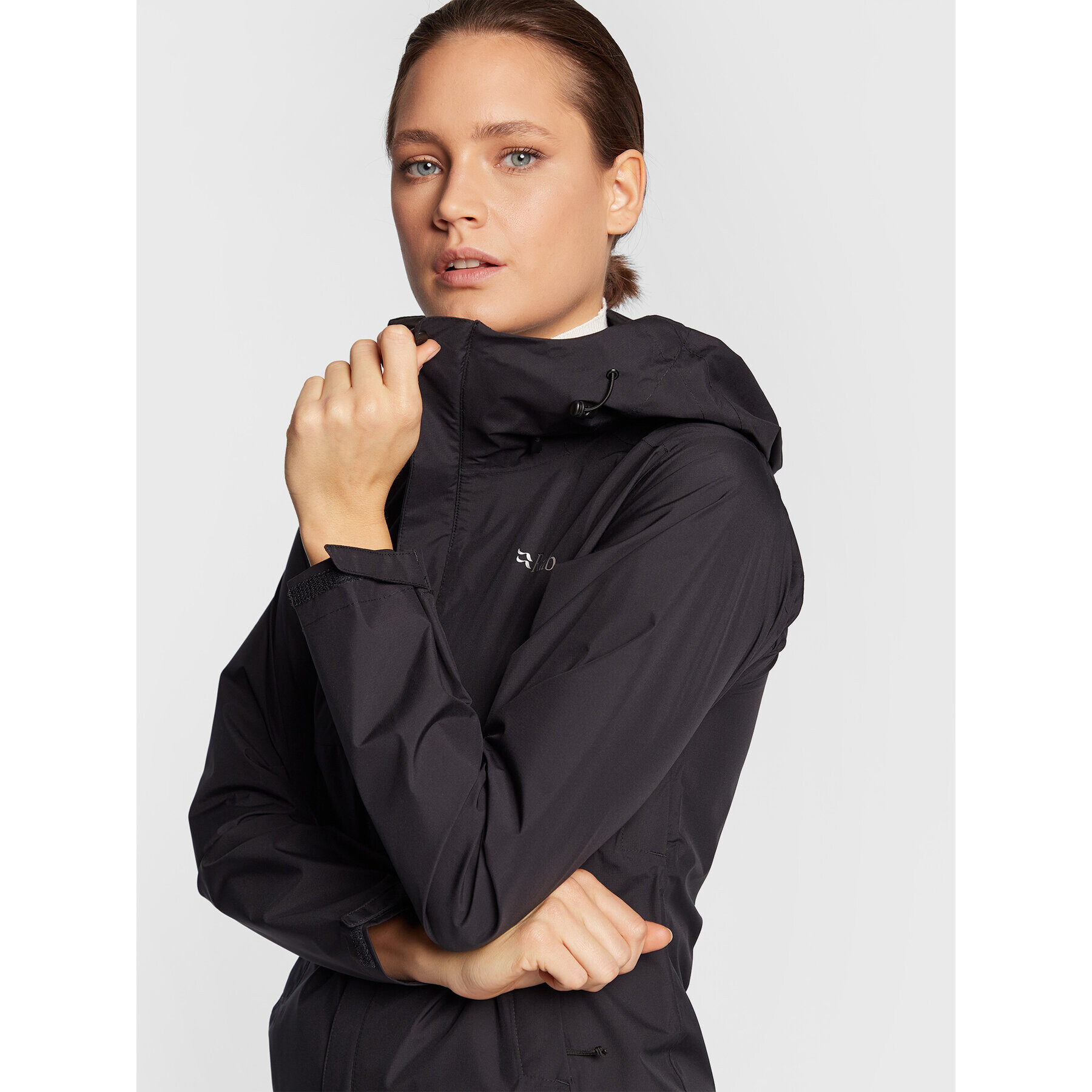 Rab Geacă de ploaie Downpour Eco QWG-83-BL-08 Negru Regular Fit - Pled.ro