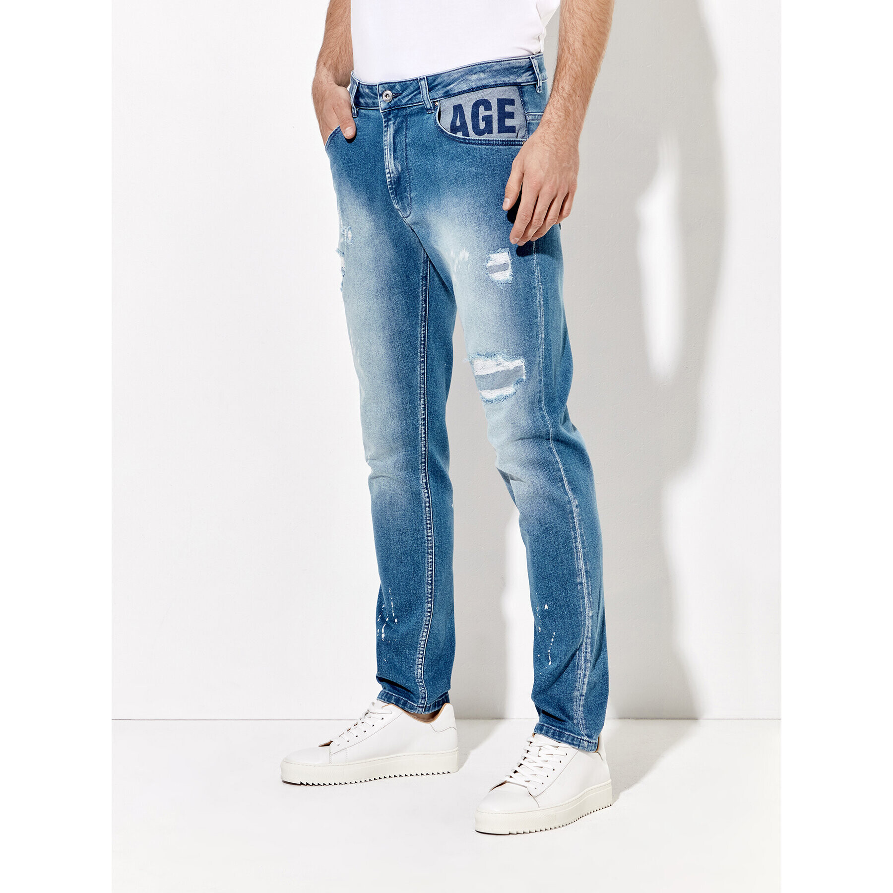 Rage Age Blugi Hector Albastru Slim Fit - Pled.ro