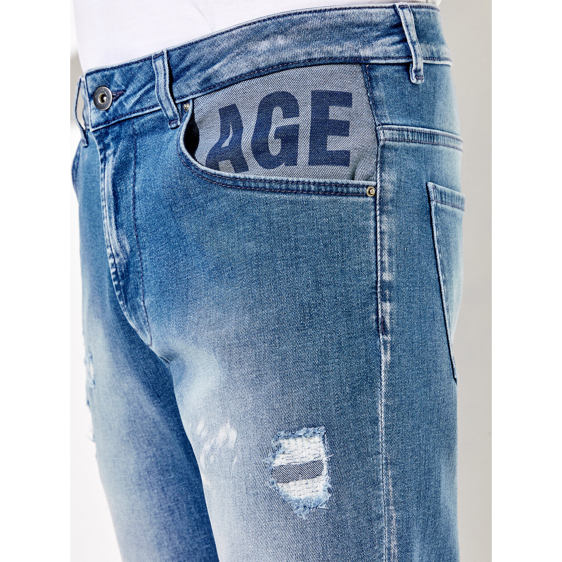 Rage Age Blugi Hector Albastru Slim Fit - Pled.ro