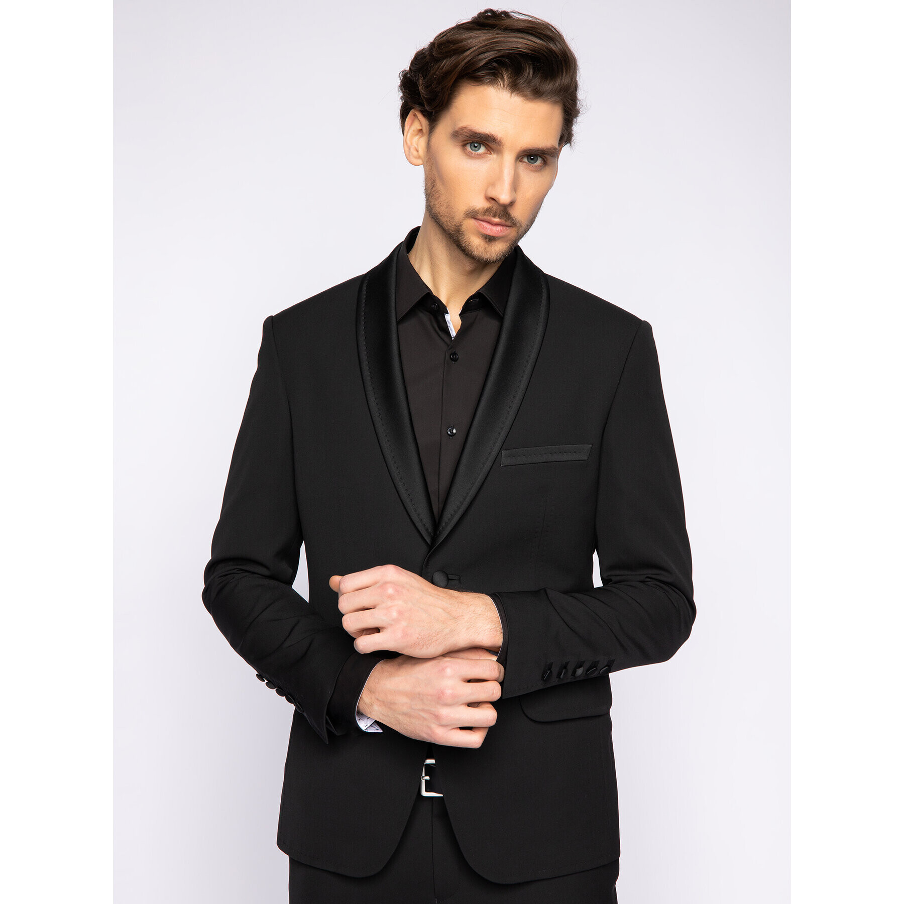 Rage Age Costum Funn Negru Slim Fit - Pled.ro