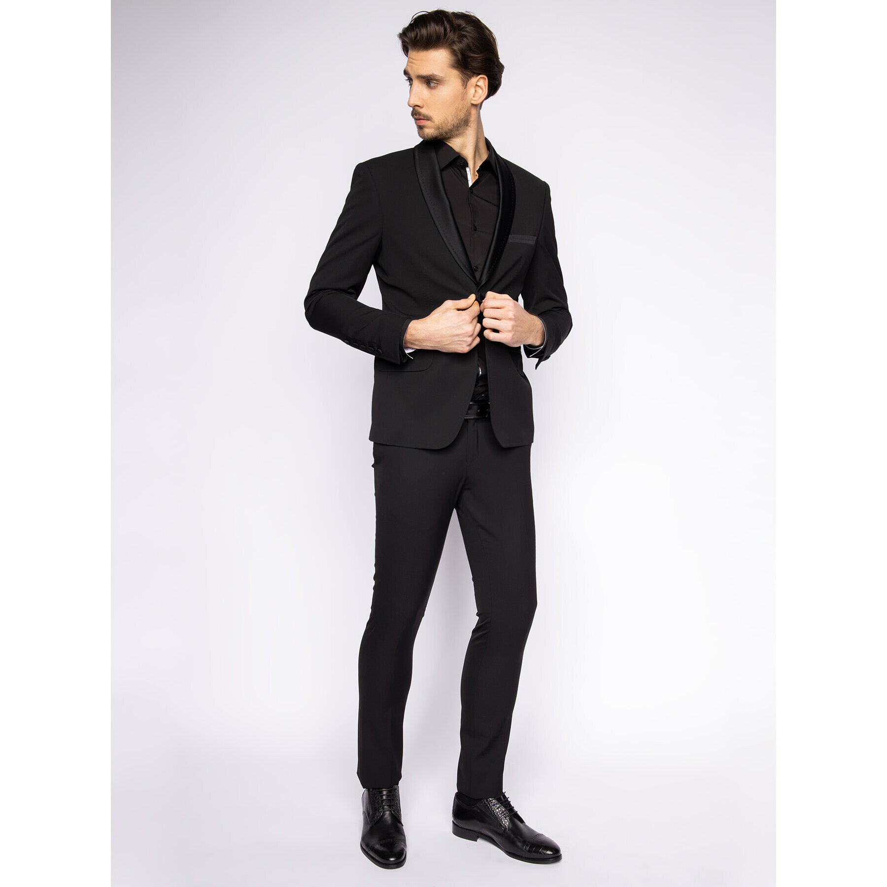 Rage Age Costum Funn Negru Slim Fit - Pled.ro