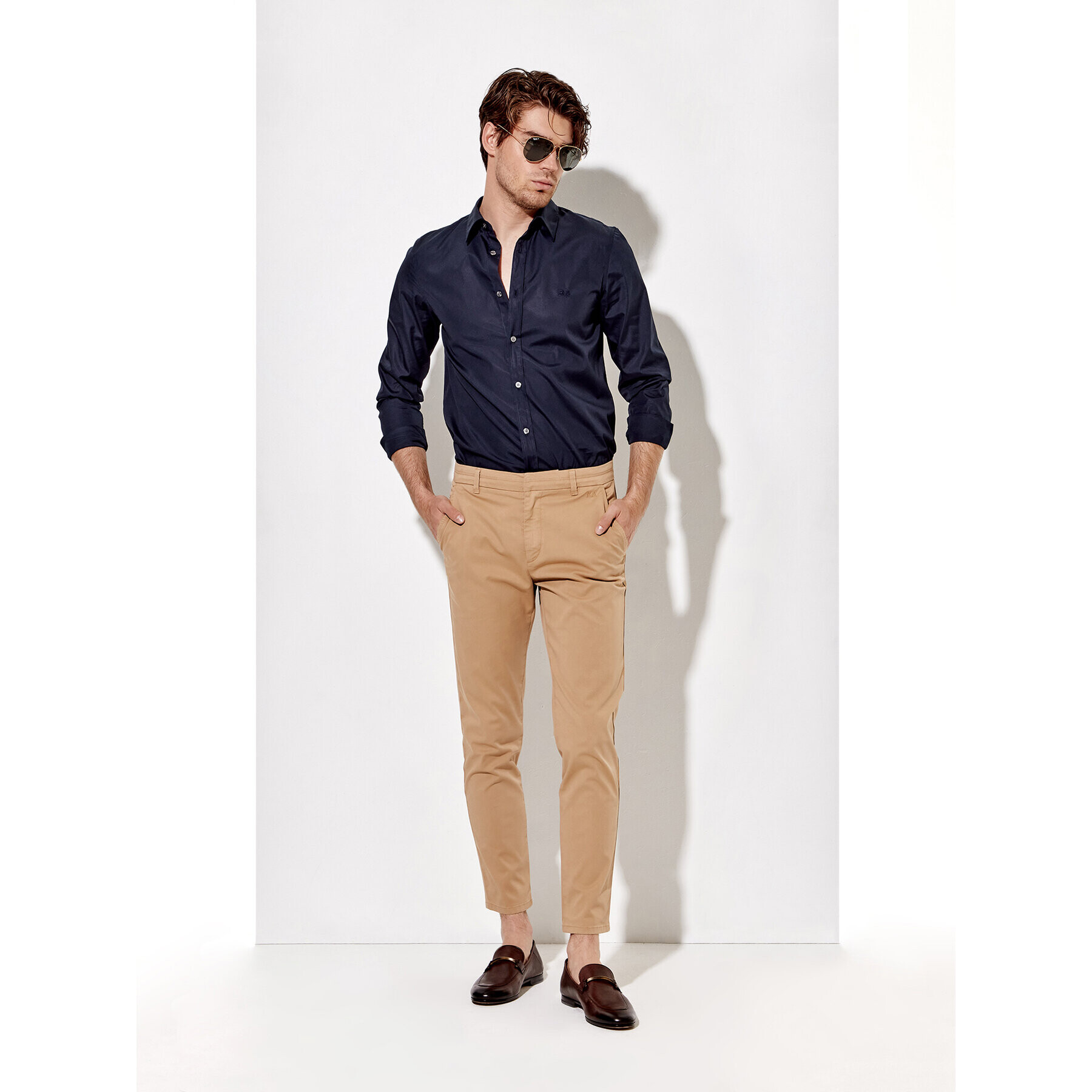 Rage Age Pantaloni chino Spencer Bej Slim Fit - Pled.ro