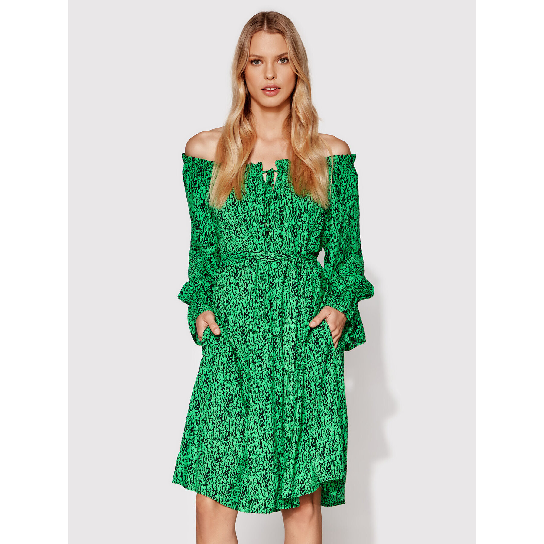 Rage Age Rochie de zi Felice Verde Regular Fit - Pled.ro