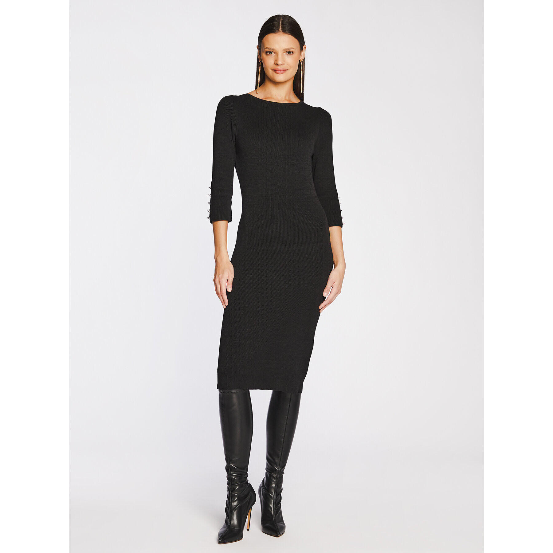 Rage Age Rochie tricotată Bonnie Negru Slim Fit - Pled.ro