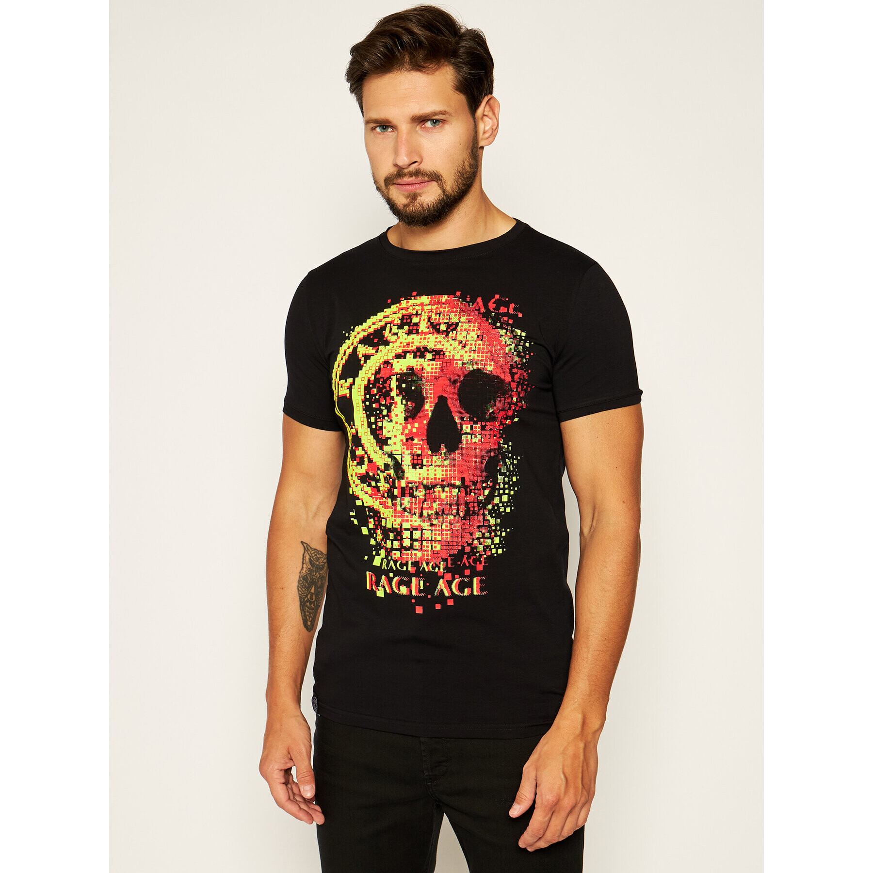 Rage Age Tricou Bad Boy 2 Negru Slim Fit - Pled.ro