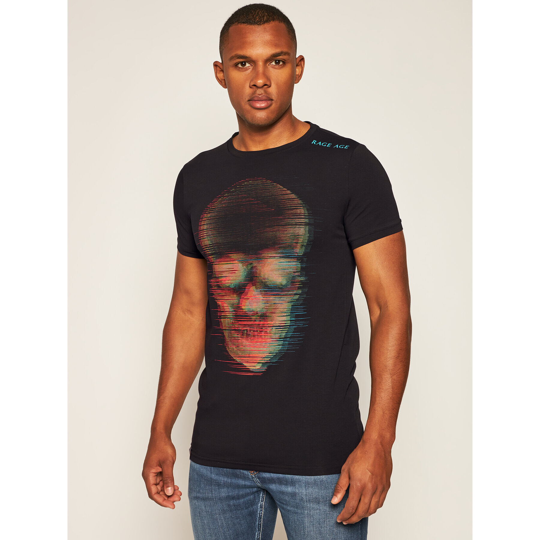 Rage Age Tricou Holoskull 1 Negru Slim Fit - Pled.ro