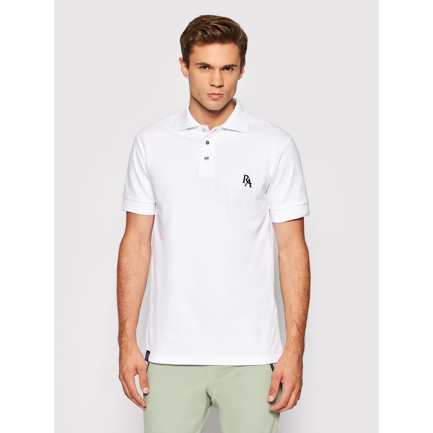 Rage Age Tricou polo Dinkley 1 Alb Regular Fit - Pled.ro