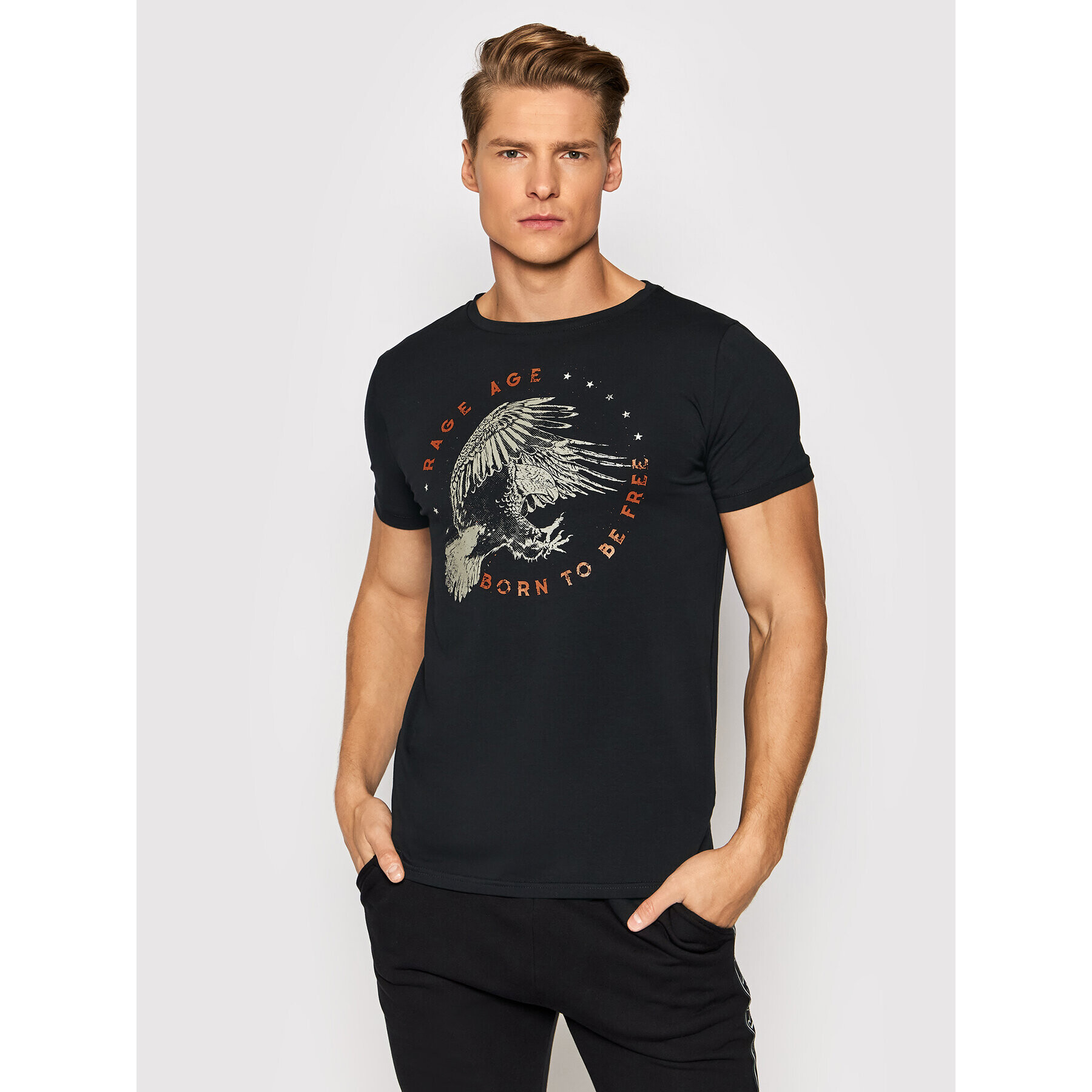 Rage Age Tricou Rise 1 Negru Regular Fit - Pled.ro