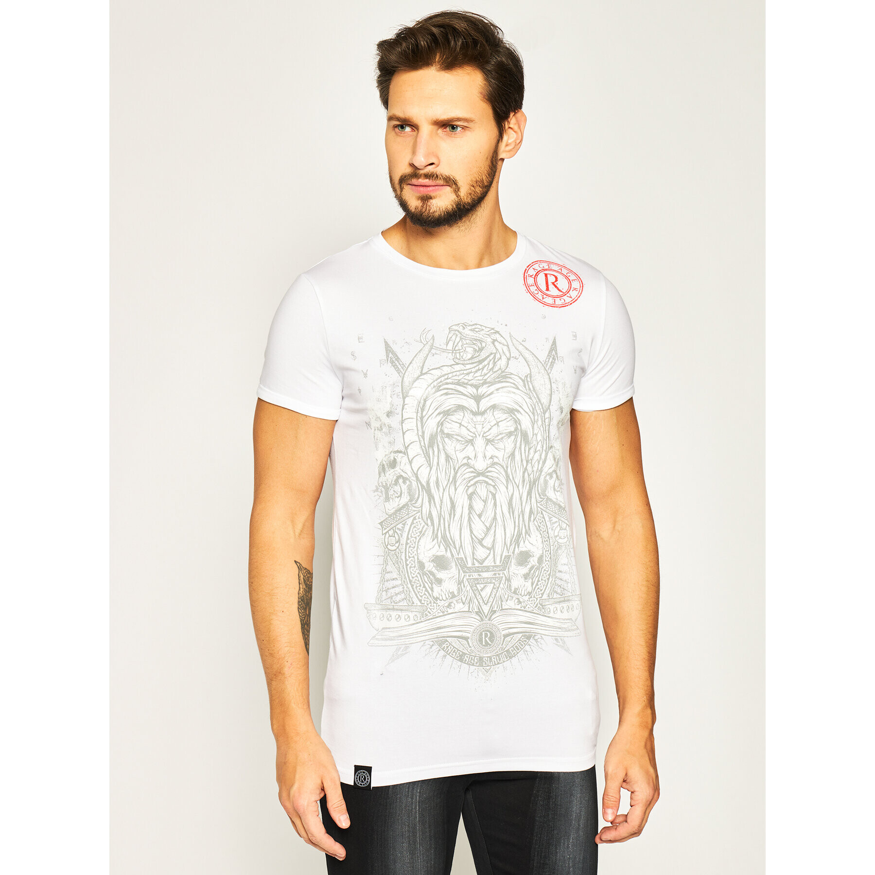 Rage Age Tricou Weles Monoch Alb Regular Fit - Pled.ro