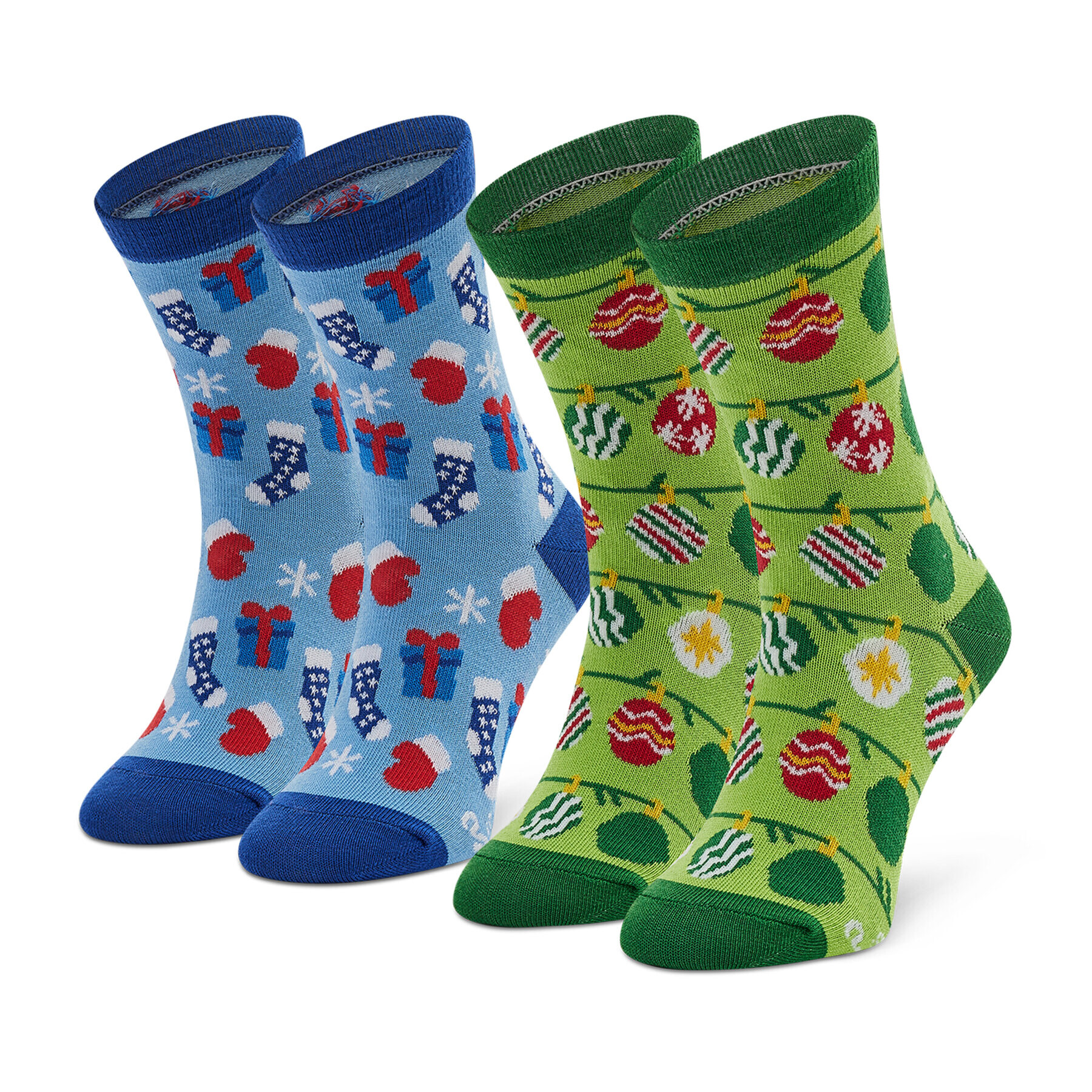 Rainbow Socks Set de 2 perechi de șosete lungi pentru copii Xmas Socks Balls Kids Gift Pak 2 Colorat - Pled.ro