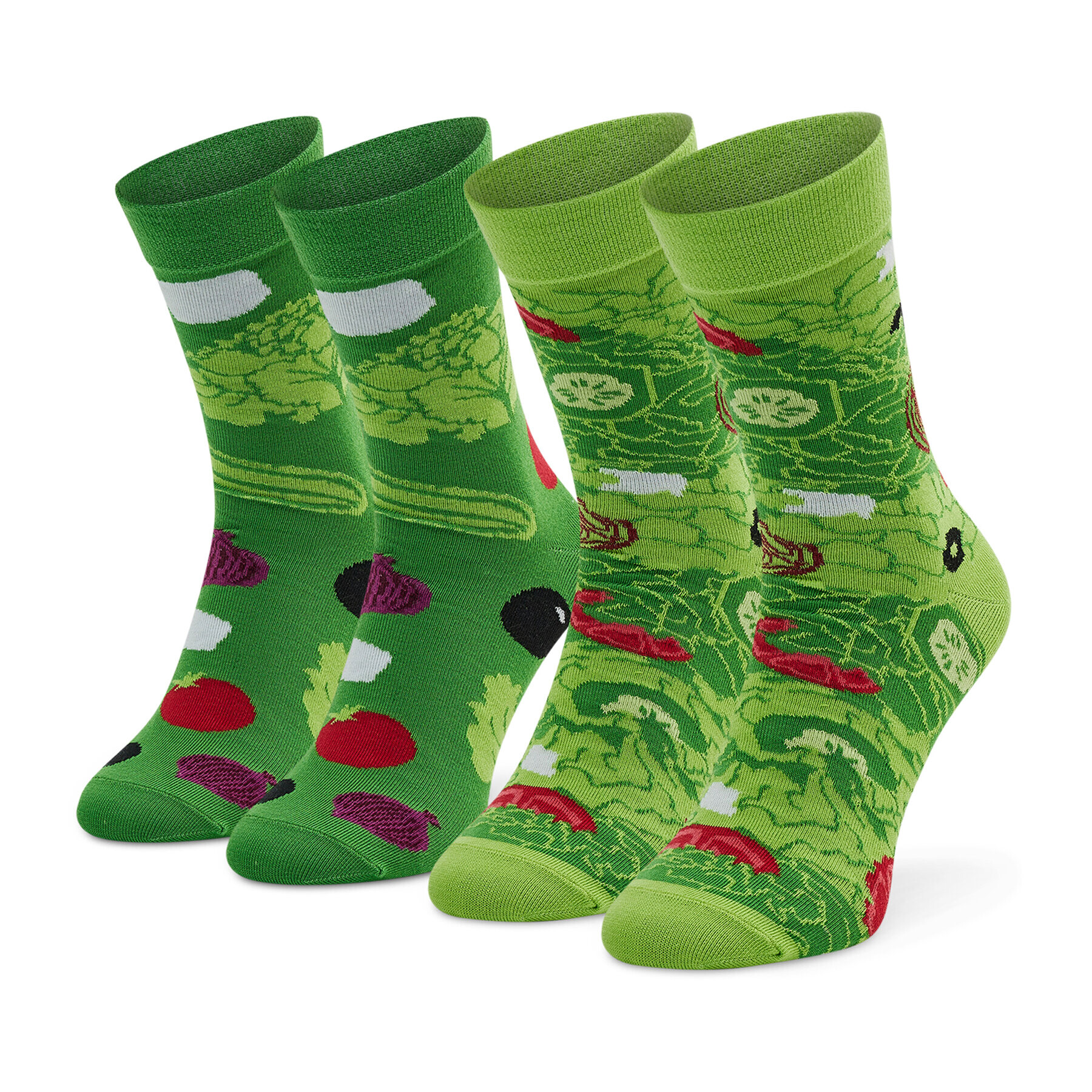 Rainbow Socks Set de 2 perechi de șosete lungi unisex Tasty Salad Socks Box Verde - Pled.ro