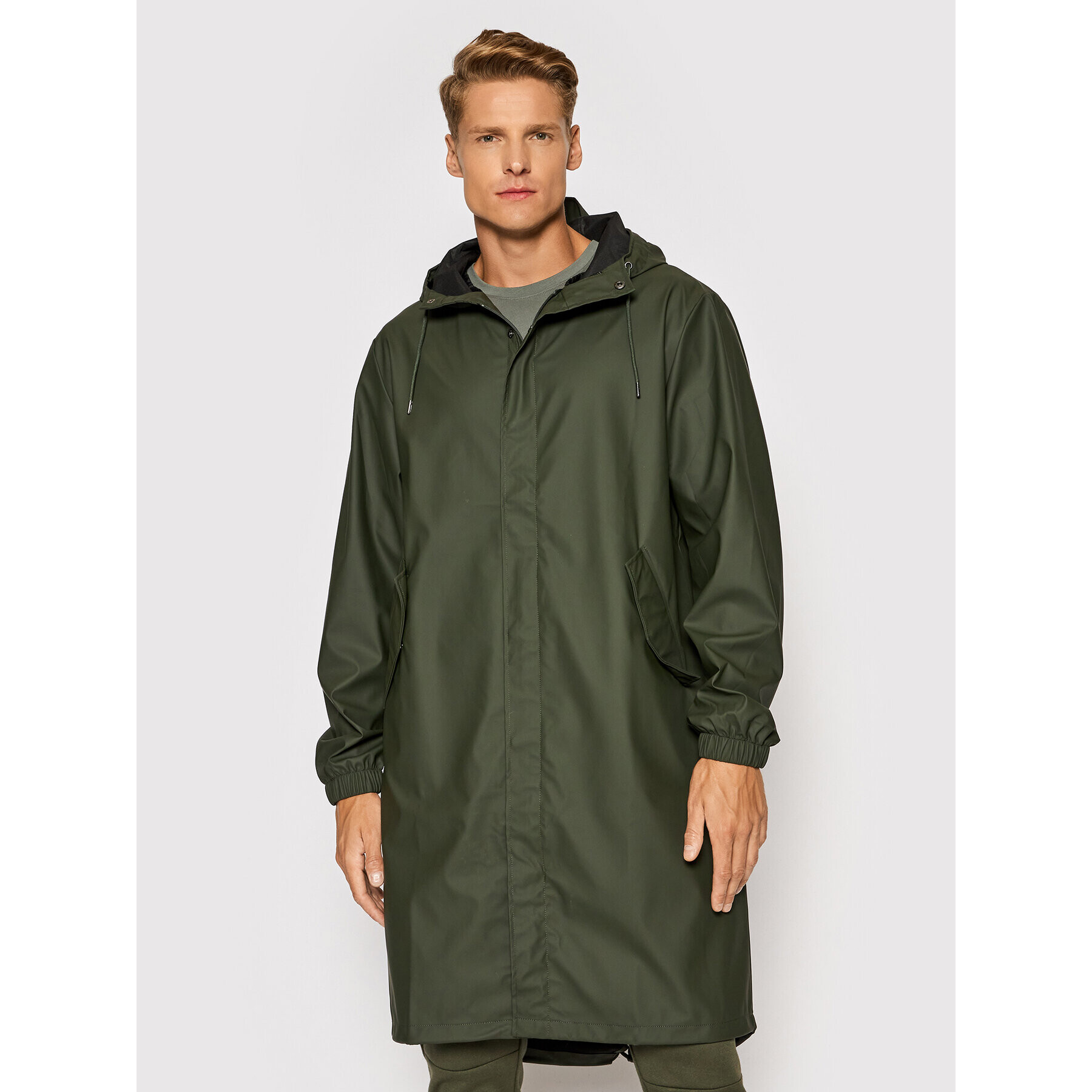 Rains Geacă de ploaie 1814 Verde Regular Fit - Pled.ro